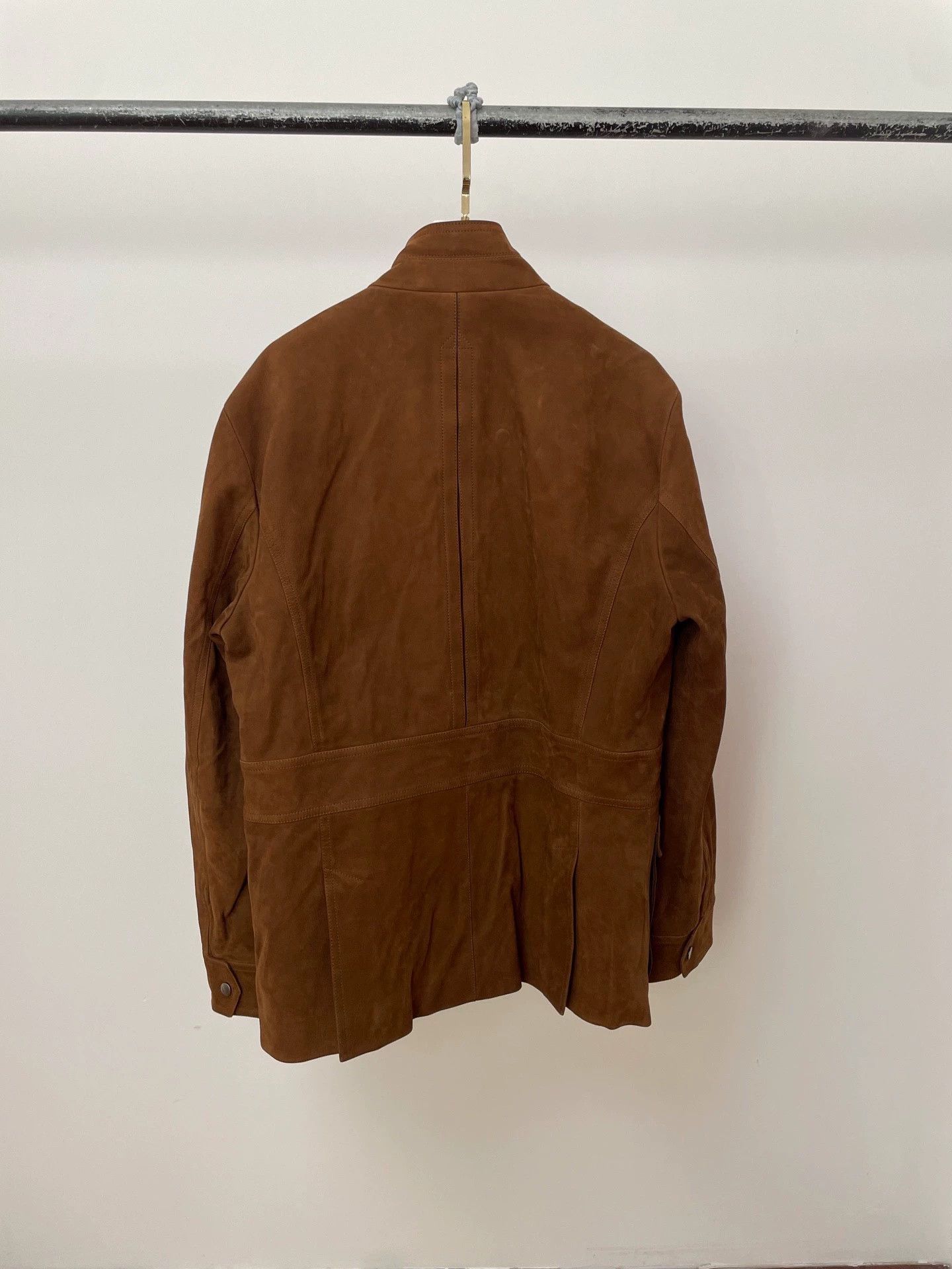 Ermenegildo Zegna ZEGNA Classic Safari Jacket Brown Suede Size 48 Size US M / EU 48-50 / 2 - 2 Thumbnail