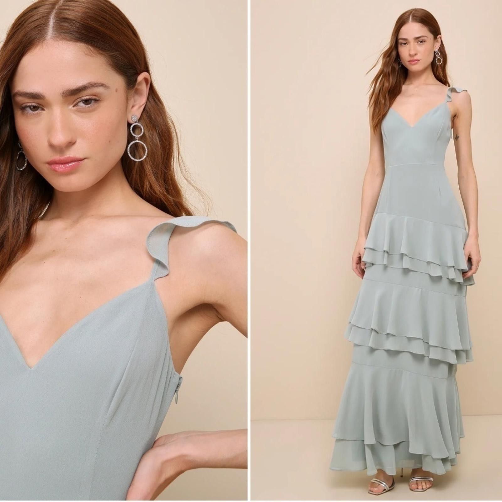 Lulus LULUS Prom Wedding Bridesmaid Romantic Flowy Chiffon Maxi Size M / US 6-8 / IT 42-44 - 1 Thumbnail