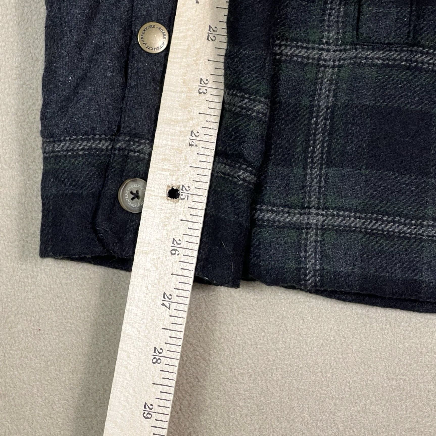 Roark Roark Mens Jacket Heavyweight Gray Green Plaid Sherpa Lined Utility Military Style Jacket M Men Size US M / EU 48-50 / 2 - 7 Thumbnail