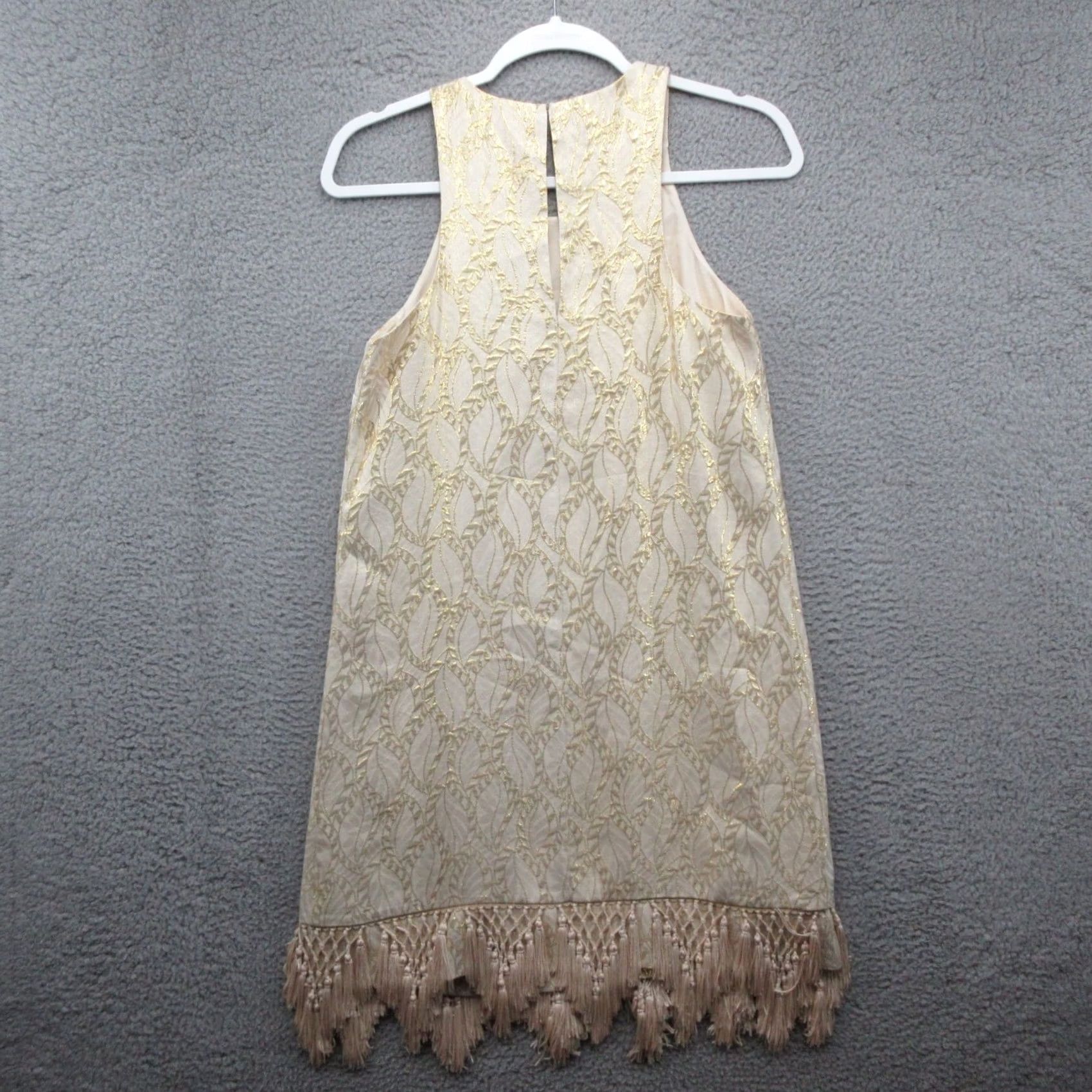 lilly pulitzer gold dress Maxi NWT body line fit Size 12 Lilly Pulitzer White/Gold