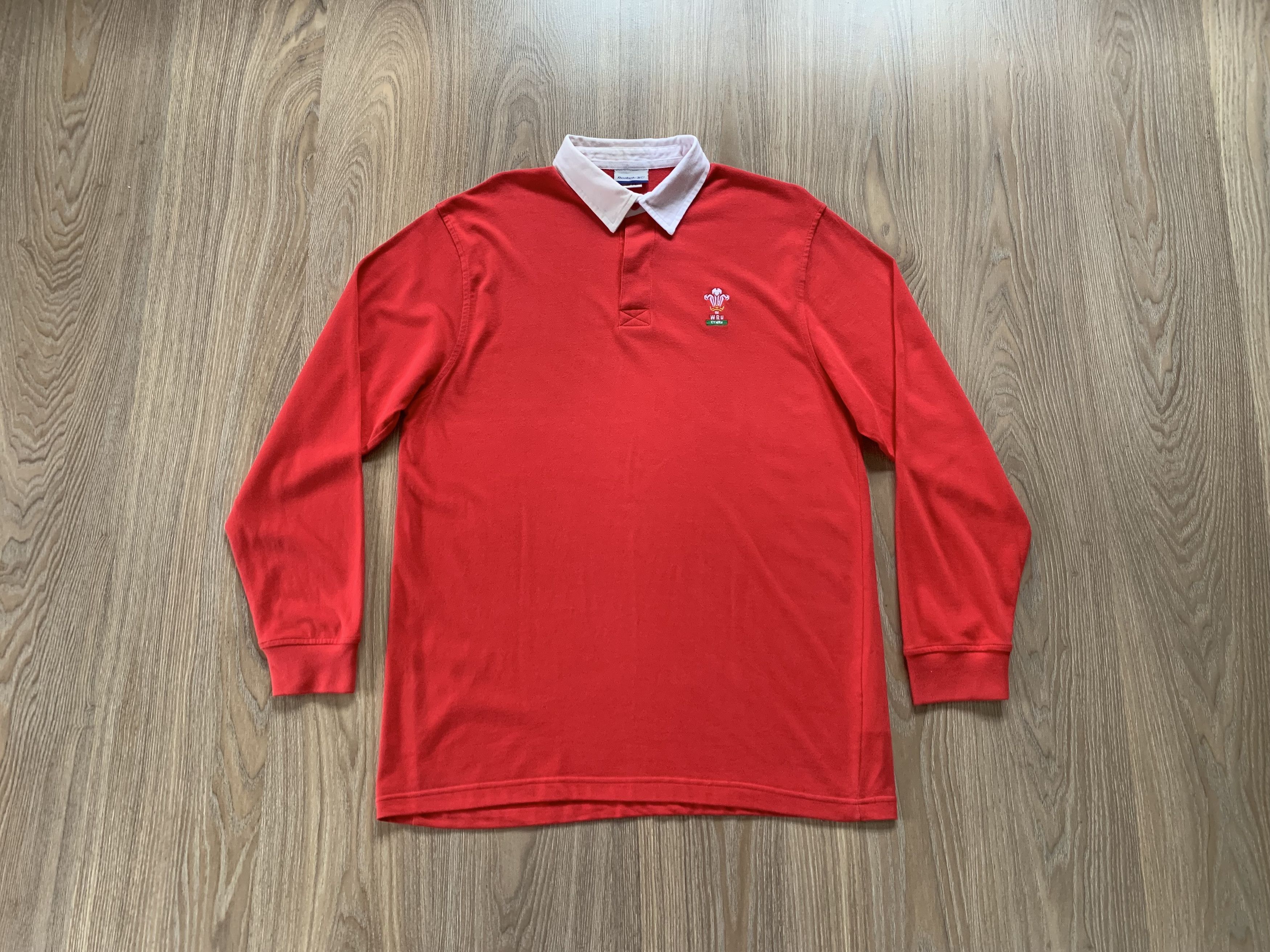 Reebok Rare Reebok Wales Red Cotton Long Sleeve Rugby Polo Shirt Size US L / EU 52-54 / 3 - 1 Thumbnail