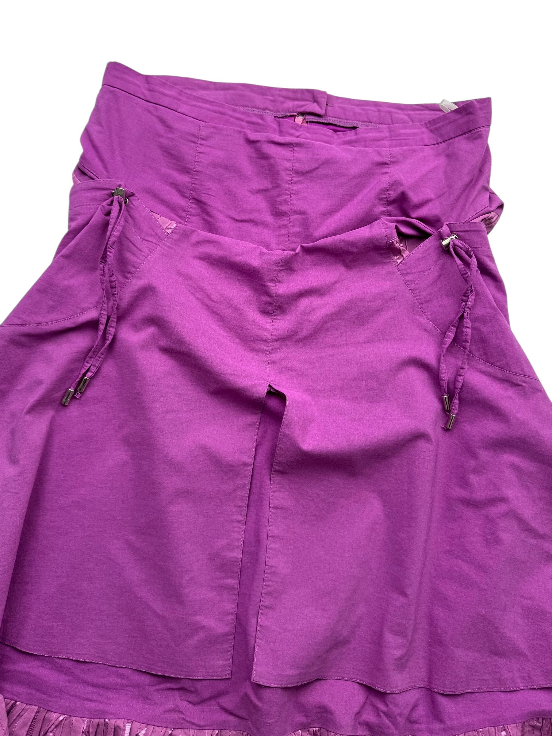 Japanese Brand Vintage Flare Skirt With Bondage W165(V9) Size 32" / US 10 / IT 46 - 4 Thumbnail