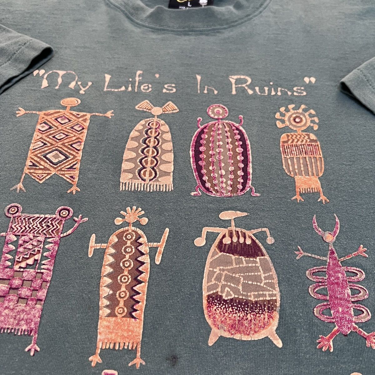 Vintage Vintage MY LIFE IS IN RUINS ARIZONA Faded Thrashed History Size US L / EU 52-54 / 3 - 3 Thumbnail
