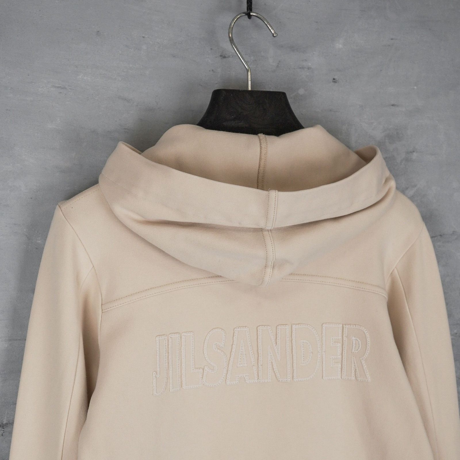 Jil Sander Jil sander beige double zip back logo hoodie sweatshirt Size S / US 4 / IT 40 - 6 Thumbnail