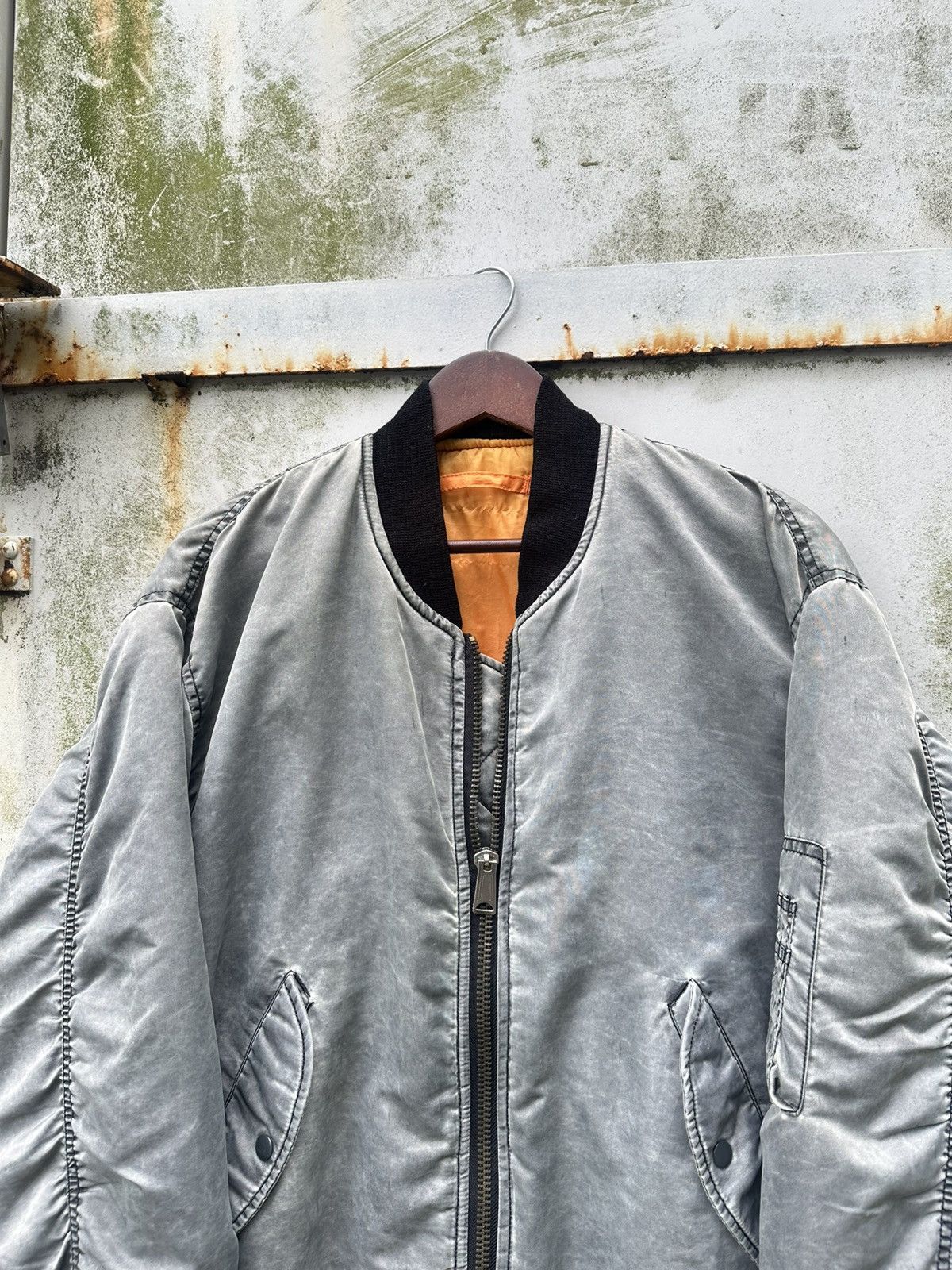 Vintage 🪖Vintage Faded Phantom MA-1 Man Intermediate Bomber Jacket Size US M / EU 48-50 / 2 - 4 Thumbnail