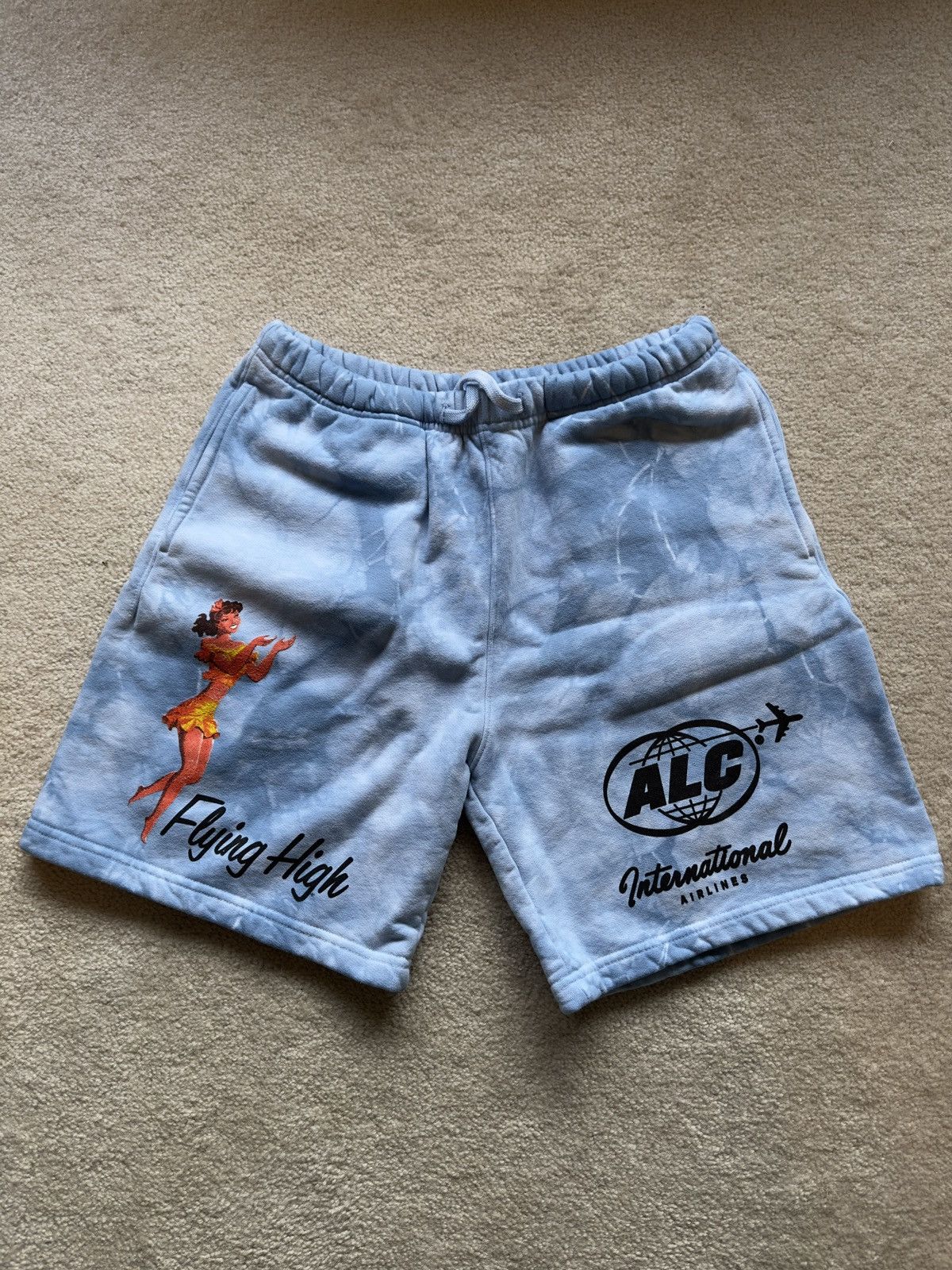 Other ALC Records “Flying High” Tie Dye Sweat Shorts (Medium) Size US 32 / EU 48 - 1 Thumbnail