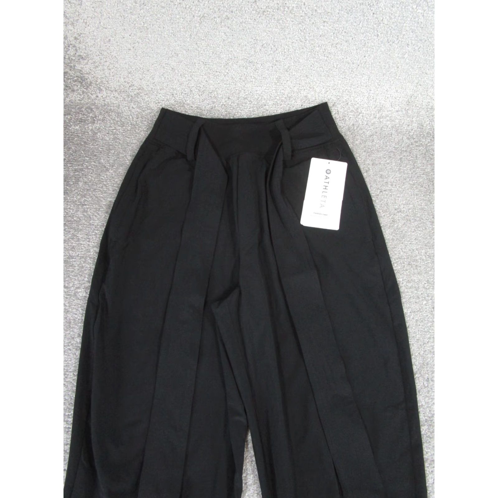Athleta Athleta Pants Womens 2P Black Petite Lightweight Tie Waist Dress Pants Size 26" / US 2 / IT 38 - 5 Thumbnail