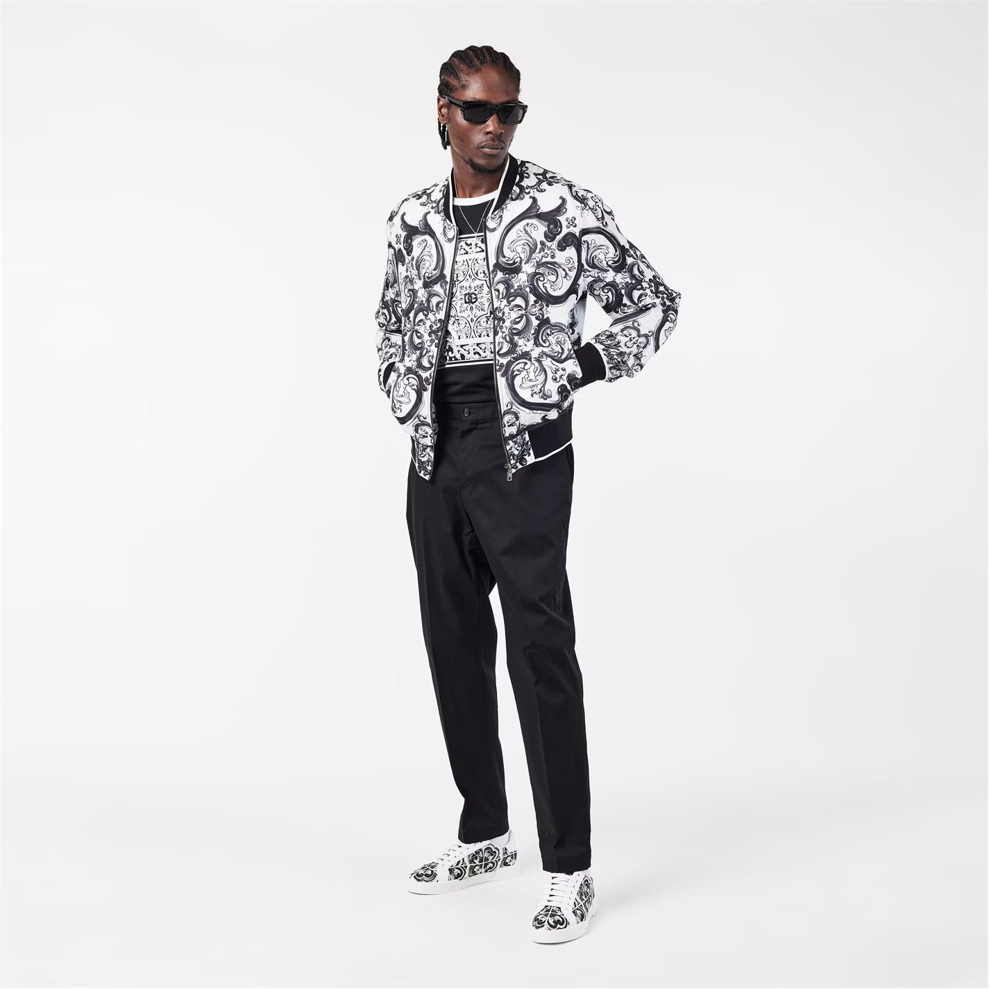 Dolce & Gabbana o1g2r1mq0426 Metal Hardware Bomber Jacket in Multicolor Size US L / EU 52-54 / 3 - 6 Thumbnail