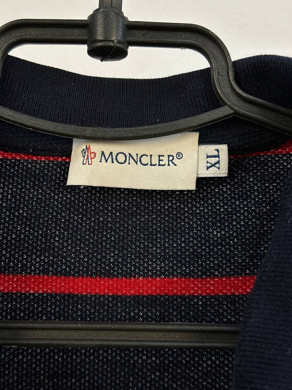 Moncler Moncler Maglia Polo Manica Corta striped faded polo navy/red Size US XL / EU 56 / 4 - 4 Thumbnail