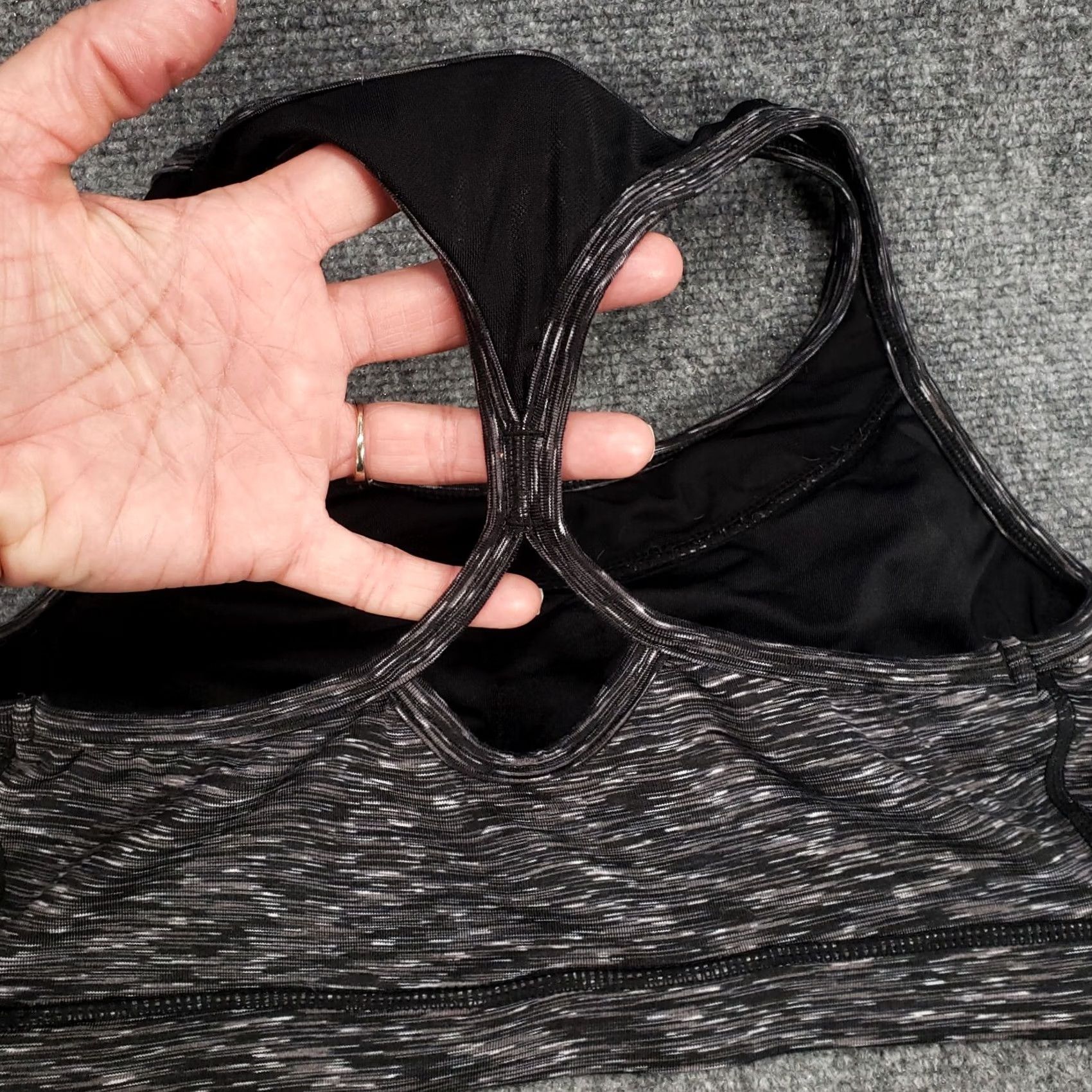 Reebok Reebok Sports Bra Womens M Black Lined Racerback Gym Workout Sportswear Size ONE SIZE - 7 Thumbnail