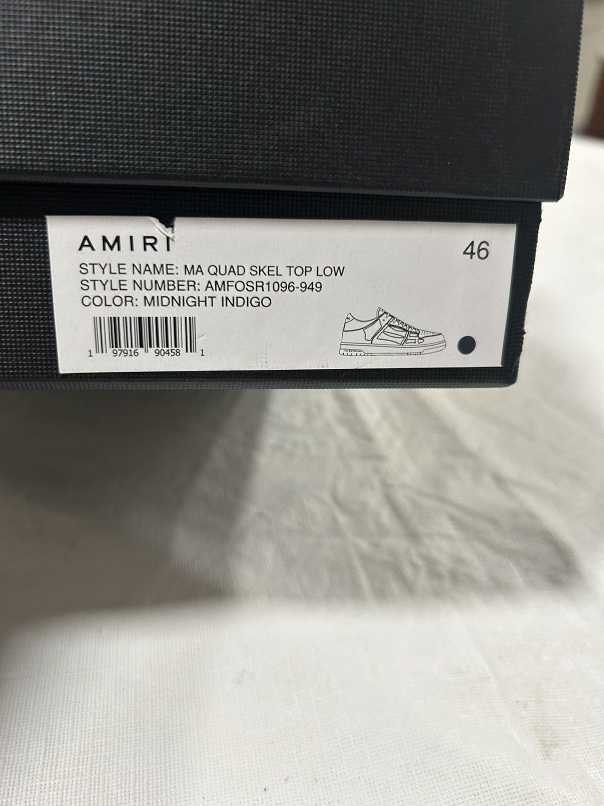 Amiri Amiri low top skel “midnight indigo” Size US 13 / EU 46 - 8 Thumbnail