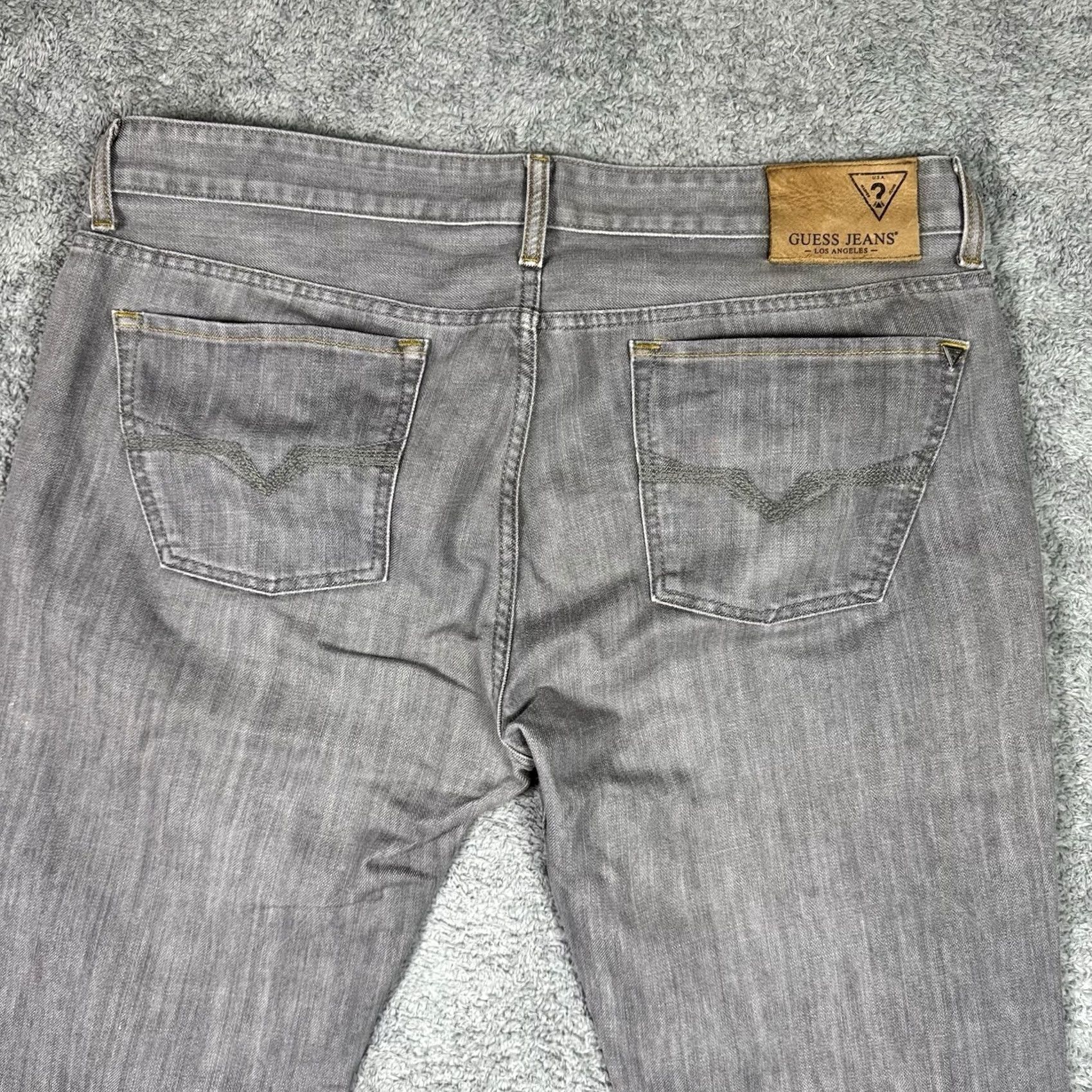 Guess VINTAGE Guess Lincoln Jeans 38x30 Premium Slim Straight 90s Raw Wash Jeans Mens Regular 38 Gray Size US 38 / EU 54 - 5 Thumbnail
