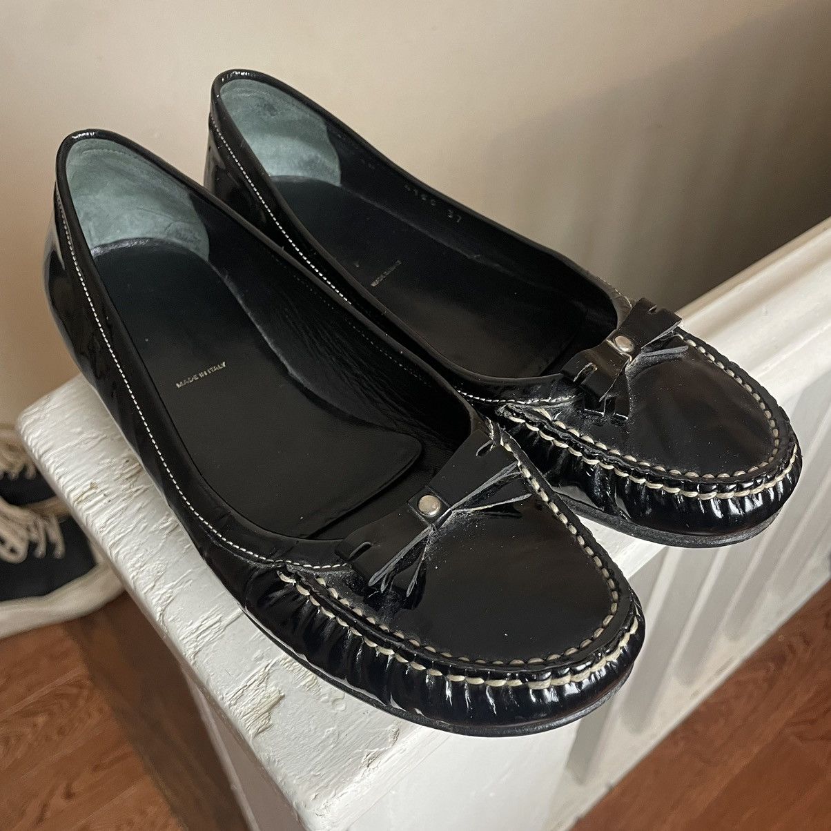 Prada Prada patent leather flats Size US 7 / IT 37 - 1 Thumbnail