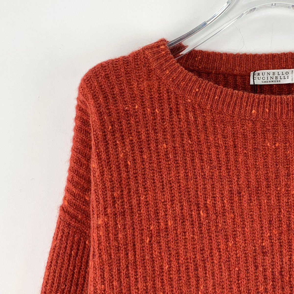 Brunello Cucinelli Brunello Cucinelli Red Wool Long Sleeve Knit Sweater K26WX Size M / US 6-8 / IT 42-44 - 3 Thumbnail
