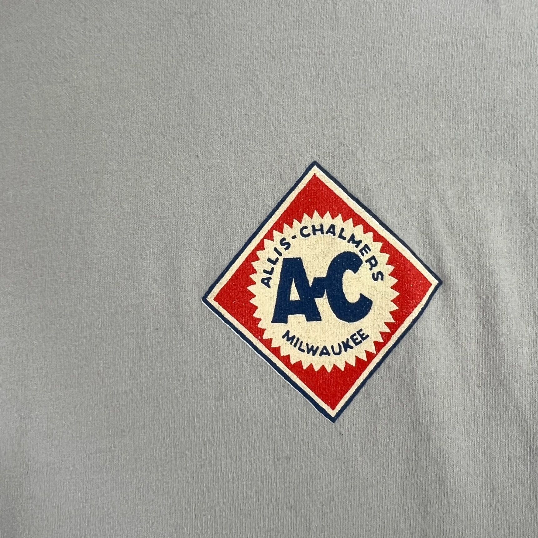 Fruit Of The Loom VINTAGE Allis Chalmers Tractor Shirt Mens M Beige Graphic Tee 90s Agriculture Farm Size US M / EU 48-50 / 2 - 6 Thumbnail