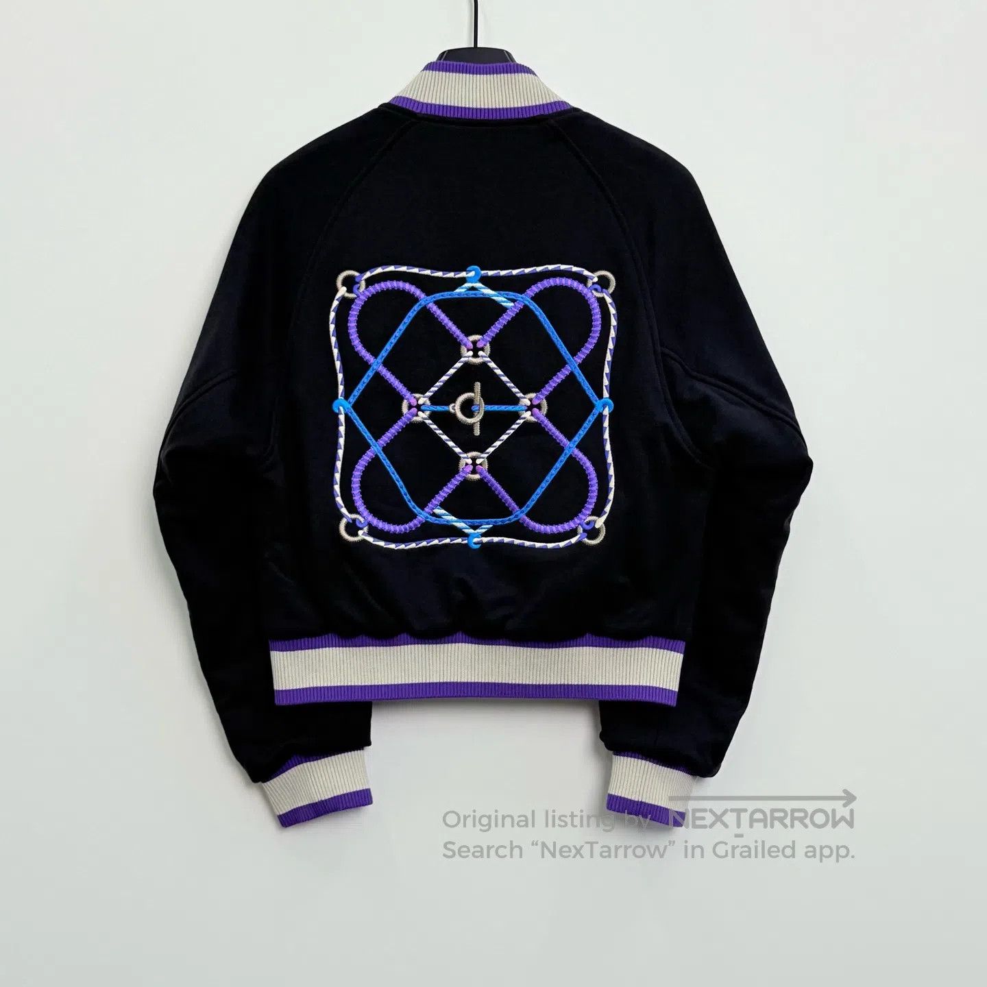 Hermes Hermes Embroidered Baseball Jacket| Size XXS / US 00 / IT 34 - 3 Thumbnail