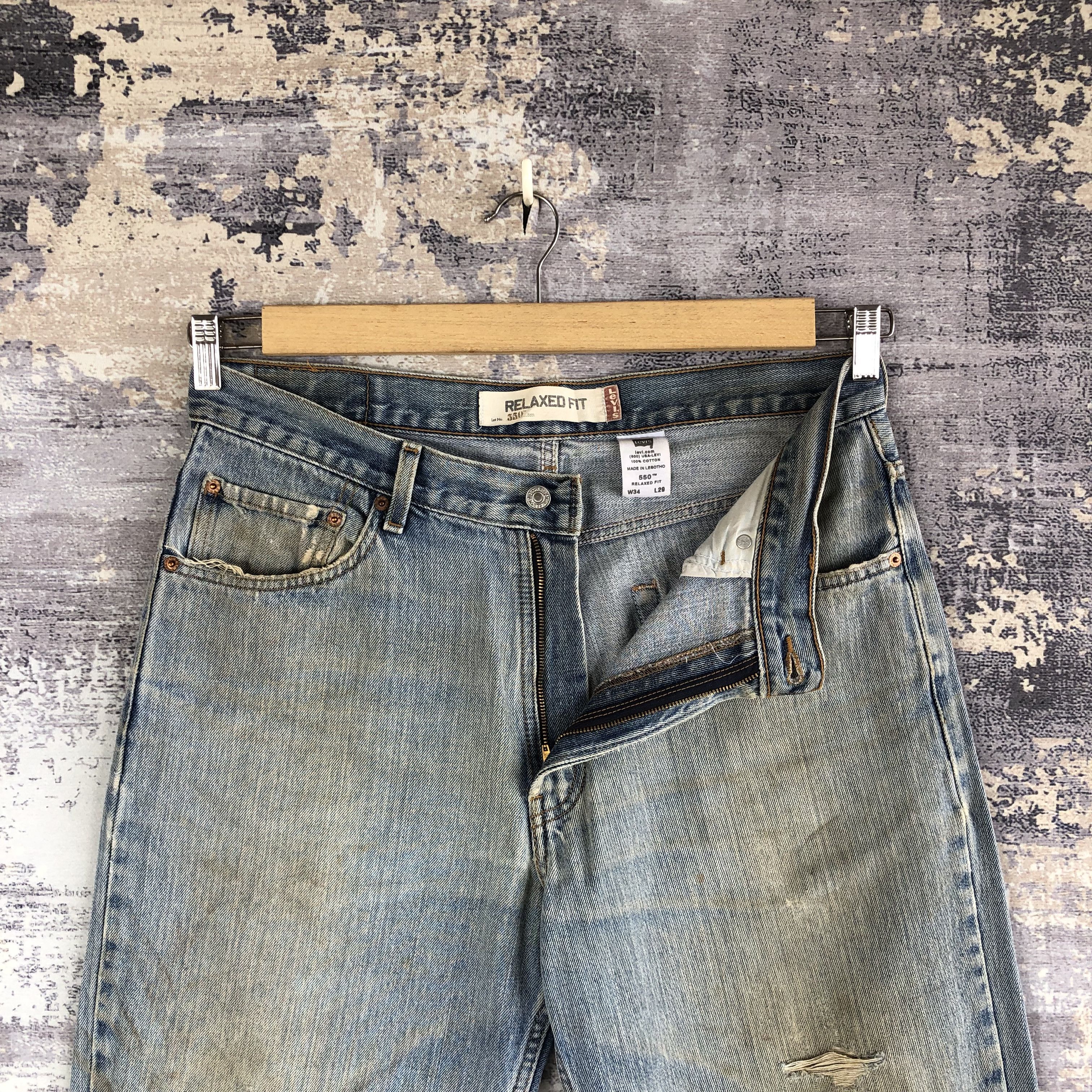Levi's Vintage Levis 560 Distressed Dirty Jeans Levis Rusty Denim Size US 34 / EU 50 - 6 Thumbnail