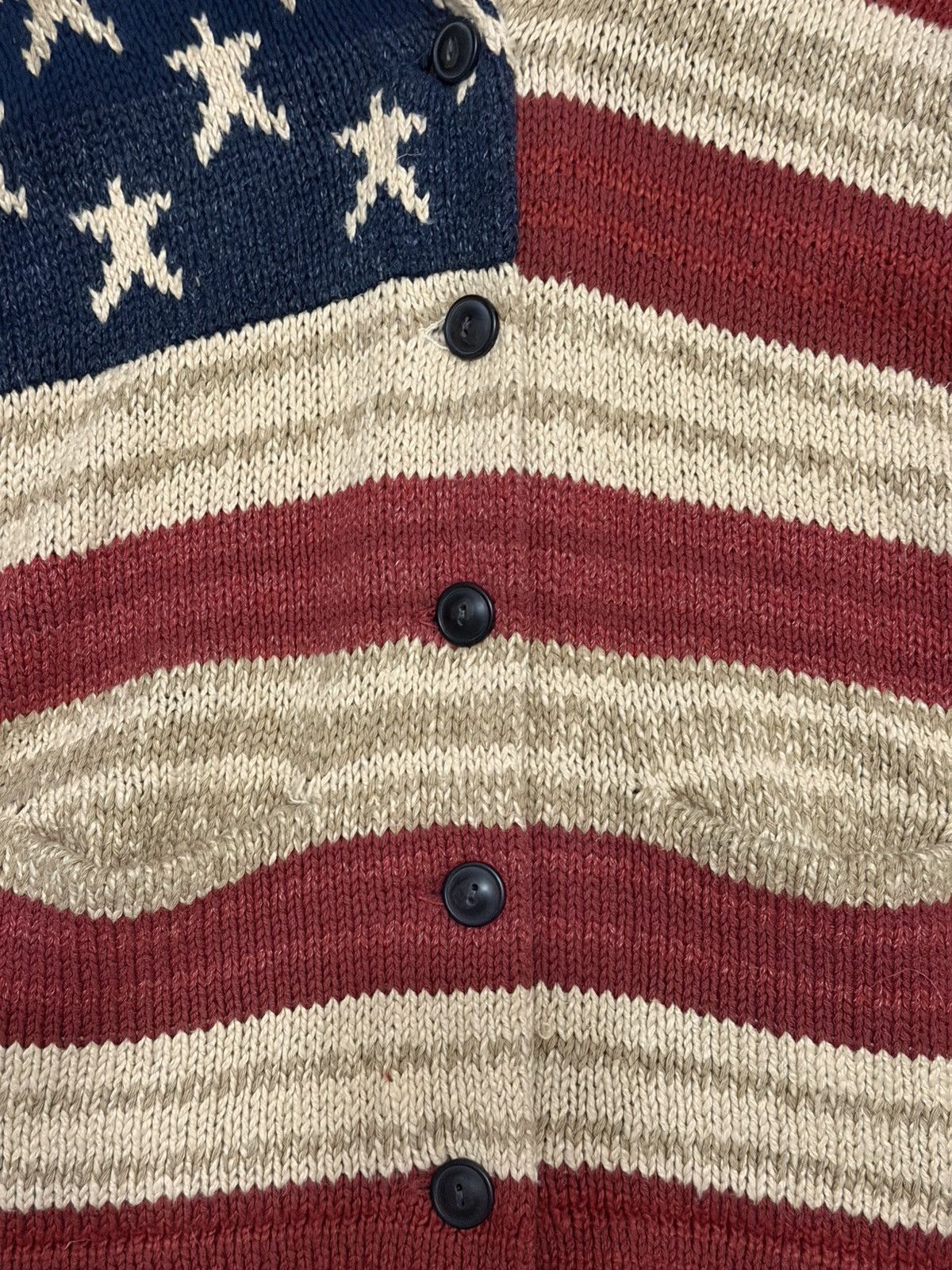 Denim & Supply Ralph Lauren Rare Polo Ralph Lauren American Flag Cardigan Size US M / EU 48-50 / 2 - 6 Thumbnail