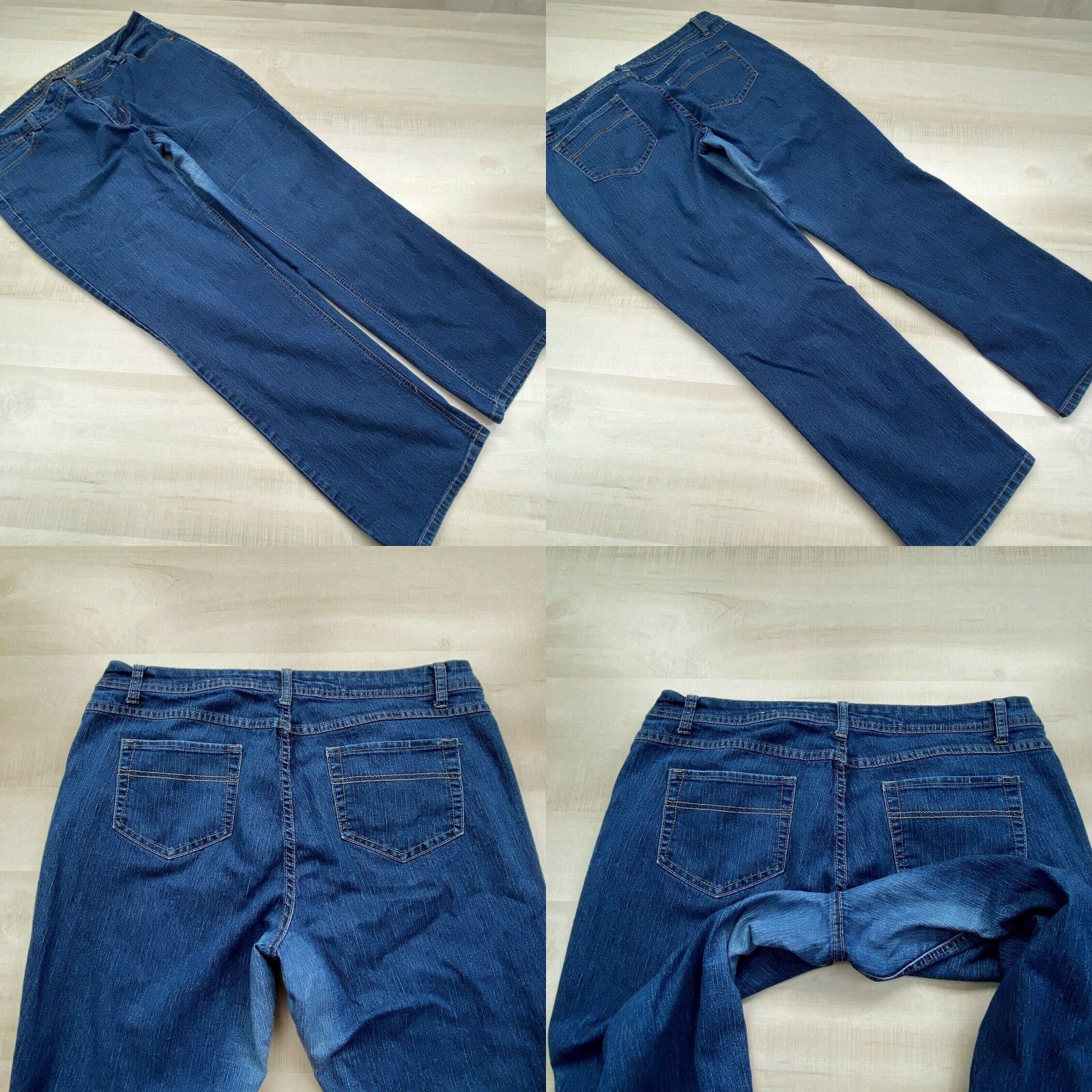 Vintage Ashley Stewart Womens Plus Size 16W Blue Denim Mid Rise Straight Jeans Size 38" / US 16 / IT 52 - 8 Thumbnail
