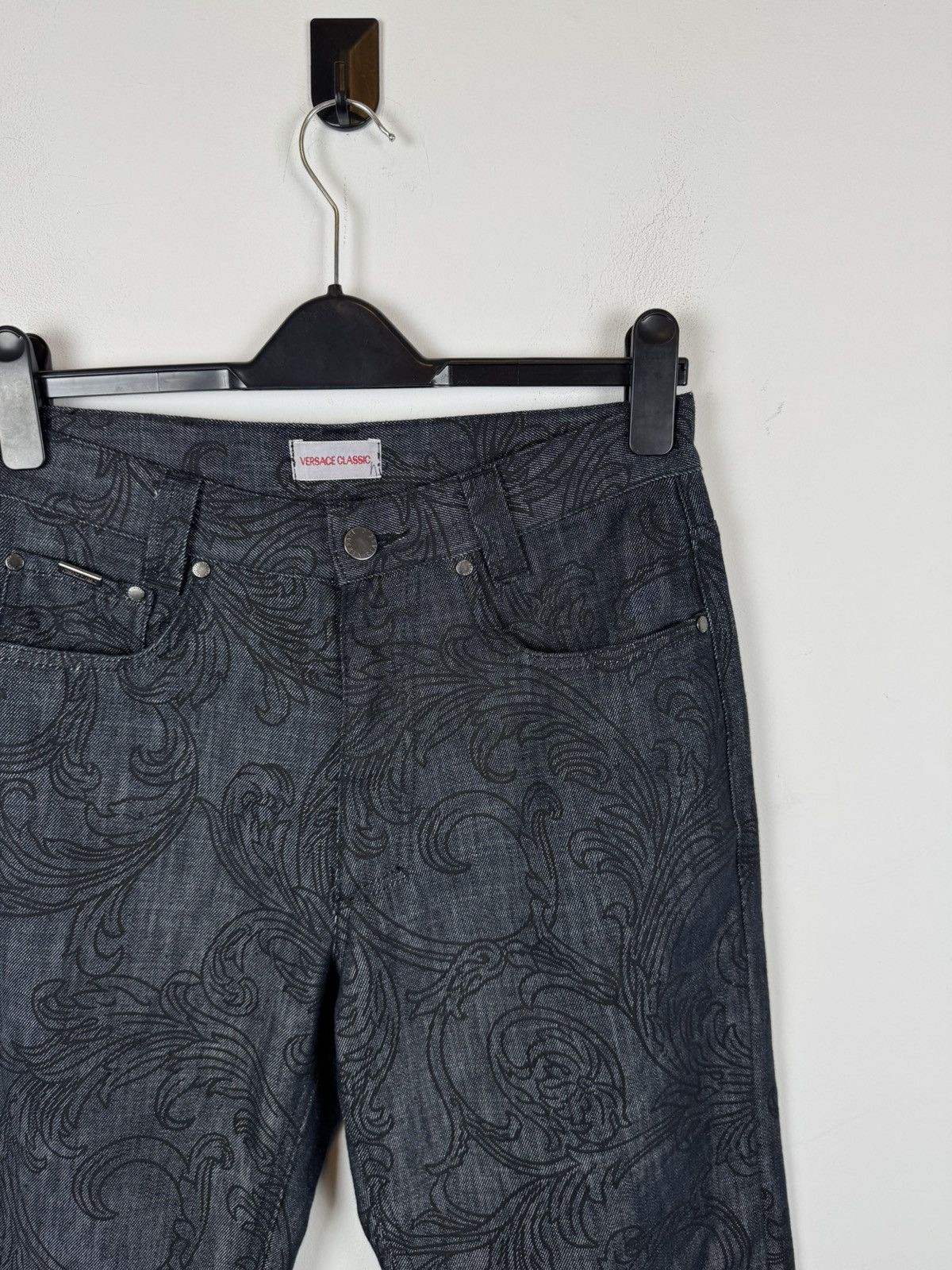 Versace Vintage Versace Classic Baroque Printed Denim Jeans Size US 32 / EU 48 - 5 Thumbnail