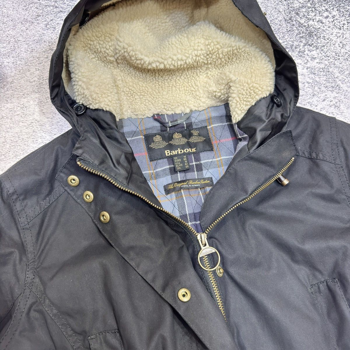 Barbour Barbour Kelsall Womens Black Waxed Parka Raincoat L size Size L / US 10 / IT 46 - 7 Thumbnail