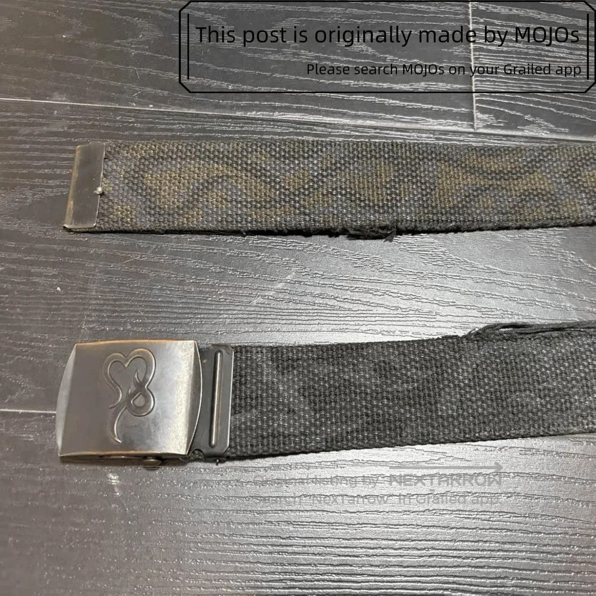 Number (N)ine Number Nine 04AW Canves Crying Heart Canvas Belt. Size ONE SIZE - 2 Thumbnail