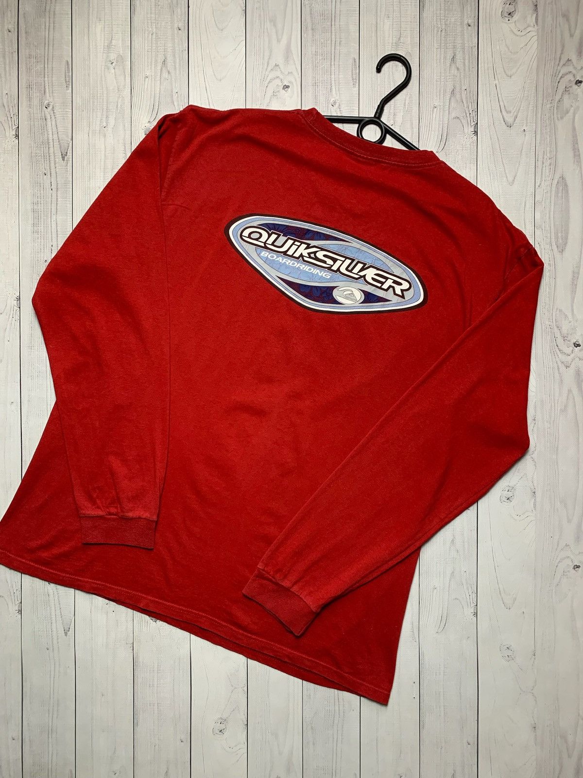 Quiksilver × Vintage Vintage Quicksilver long sleeve size XL red logo Size US XL / EU 56 / 4 - 1 Thumbnail
