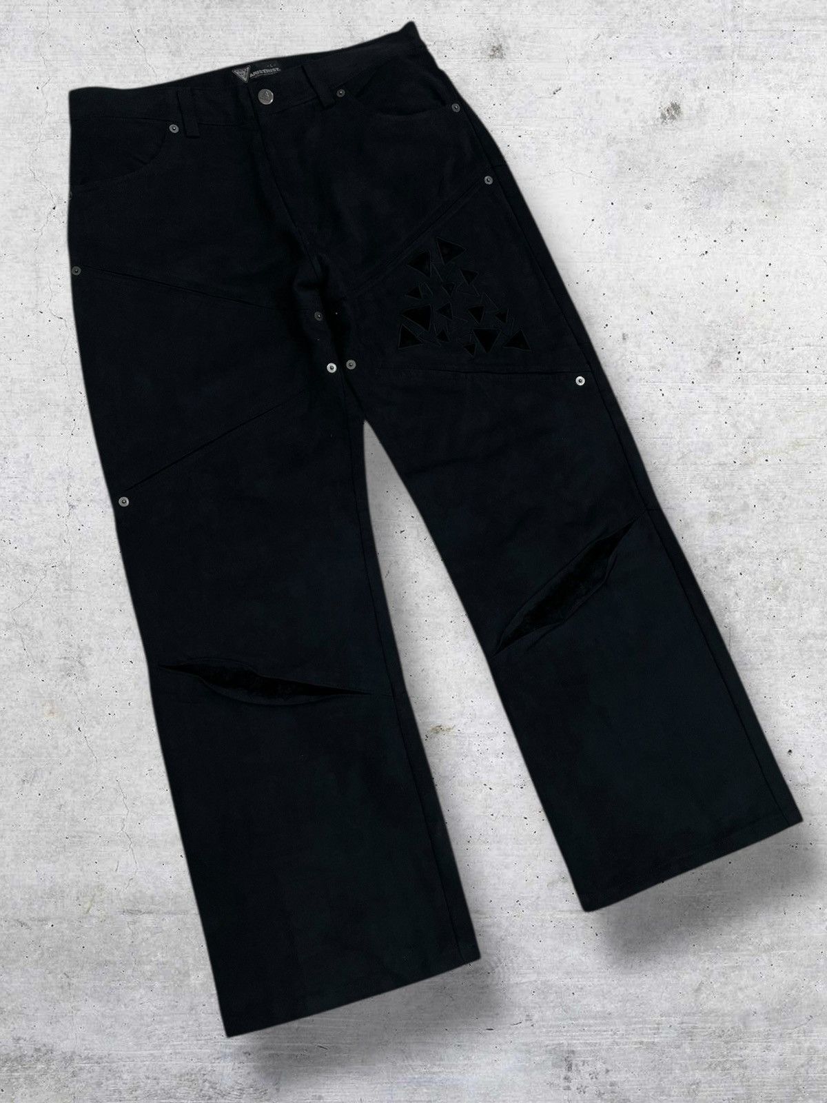 Beauty Beast VINTAGE ARTISTIC 1990S JAPAN DESIGNER SUEDE MATERIAL PANT Size US 31 - 2 Thumbnail