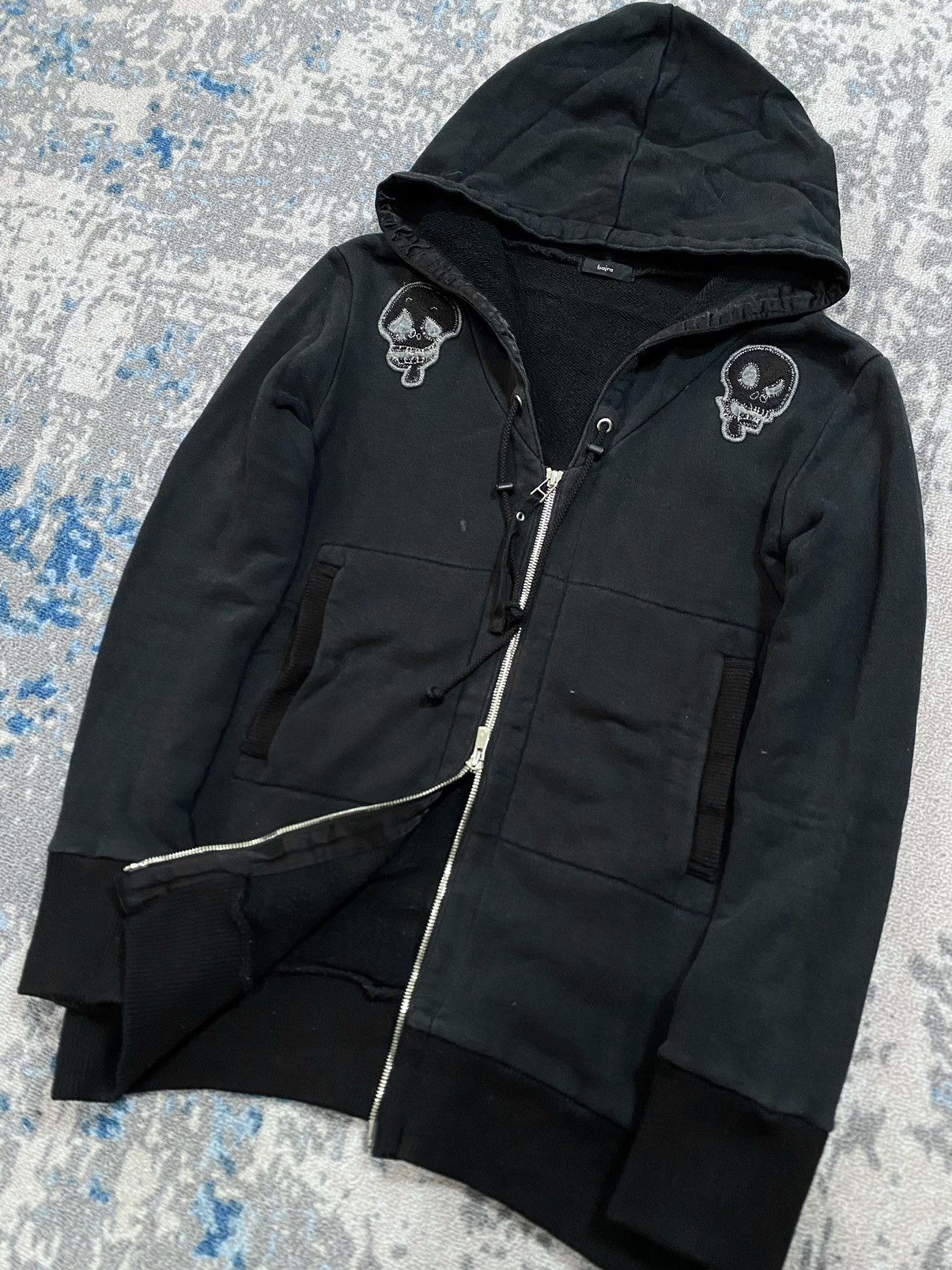Bajra Japanes Barja Skull Hoodie Vkei Kmrii Style Size US M / EU 48-50 / 2 - 2 Thumbnail