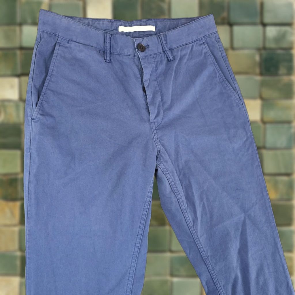 Norse Projects Norse Projects Pants Mens 28 Slim Light Twill AROS Chinos Blue Button Fly Casual Size US 28 / EU 44 - 1 Thumbnail
