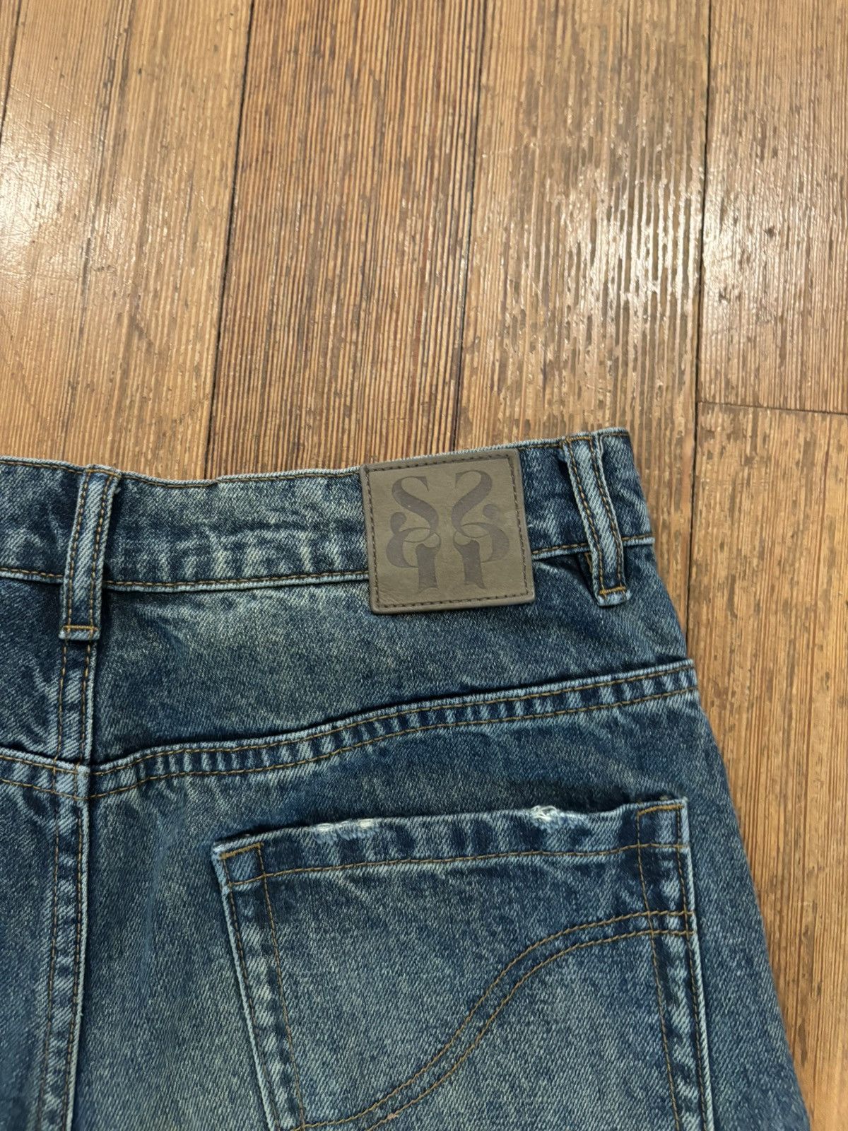 SIMPLE PROJECT Simple Project Vintage Wash Wide Denim Size US 29 - 3 Thumbnail