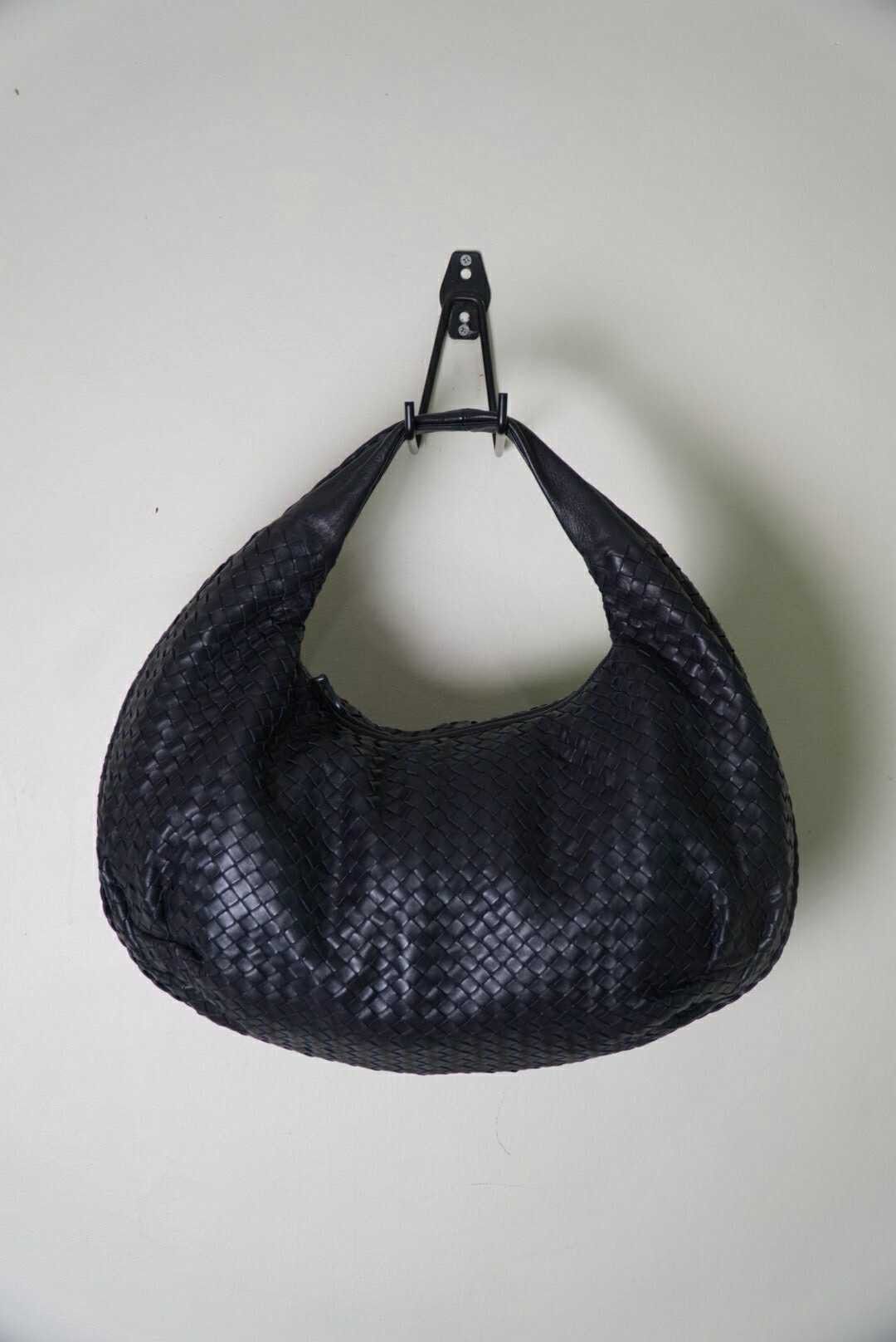 Bottega Veneta Bottega Veneta Belly Hobo Bag Intrecciato Black Leather Size ONE SIZE - 2 Thumbnail