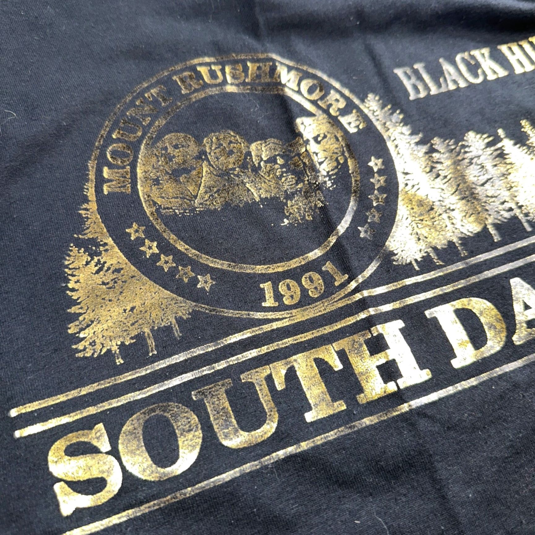 Vintage VINTAGE South Dakota Mount Rushmore Graphic 90s T Shirt Black Hills USA Screen Stars Adult L Mens Size US L / EU 52-54 / 3 - 3 Thumbnail