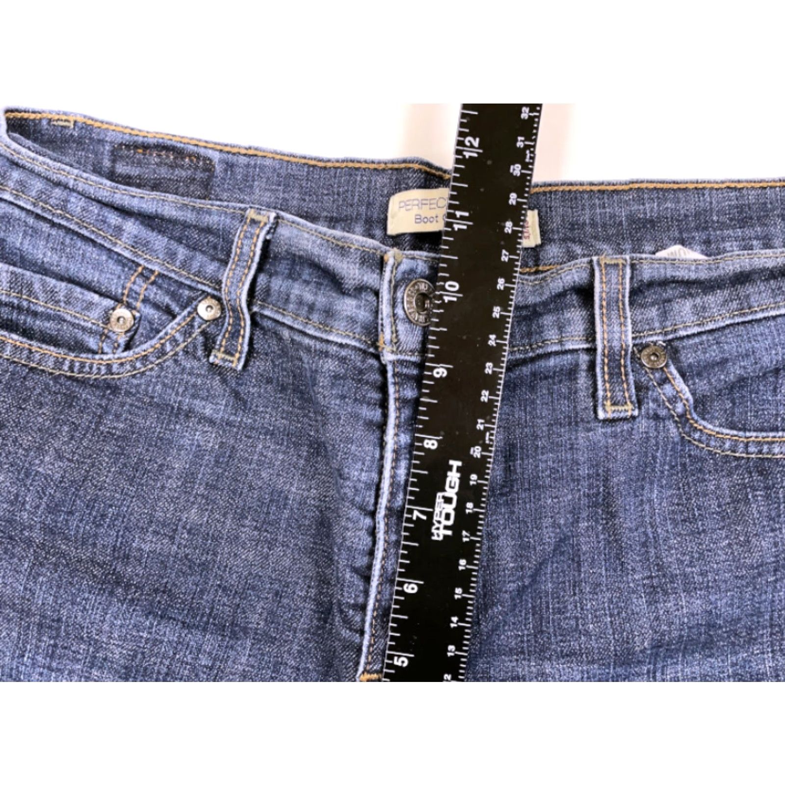 Levi's Levi's 512 Jeans Boot Cut Perfectly Slimming Medium Blue Wash Cotton Stretch 10 Women Size 32" / US 10 / IT 46 - 7 Thumbnail