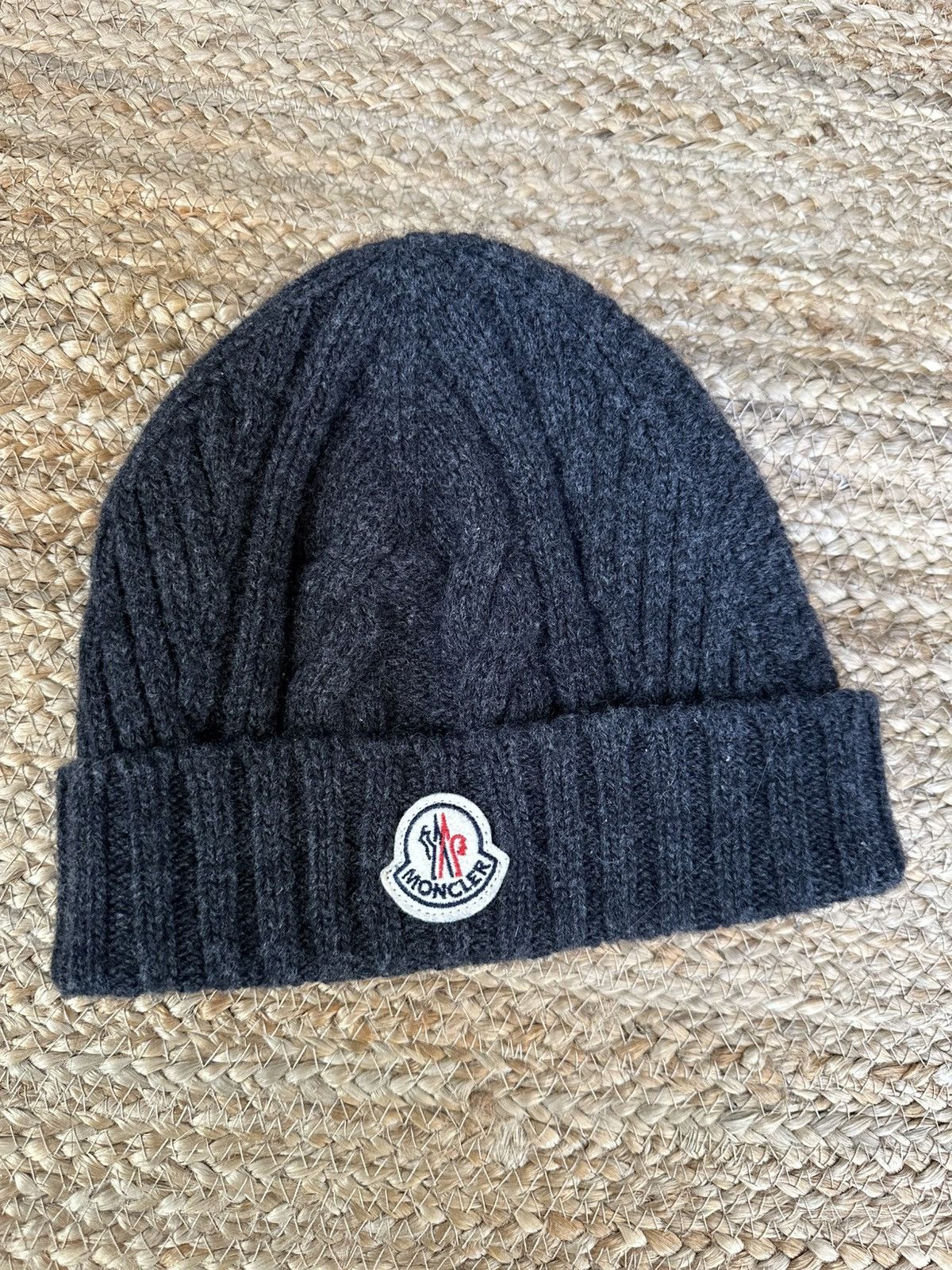 Moncler Charcoal Knit Beanie Moncler Wool/acrylic Knit Pom Pom Beanie Hat Gray Size L - Etsy main image 4
