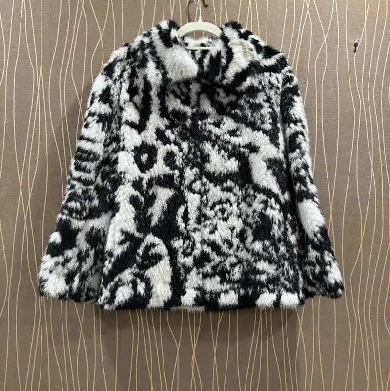 Dior Dior White Animal Print Women's Jacket 0089 Size S / US 4 / IT 40 - 1 Thumbnail