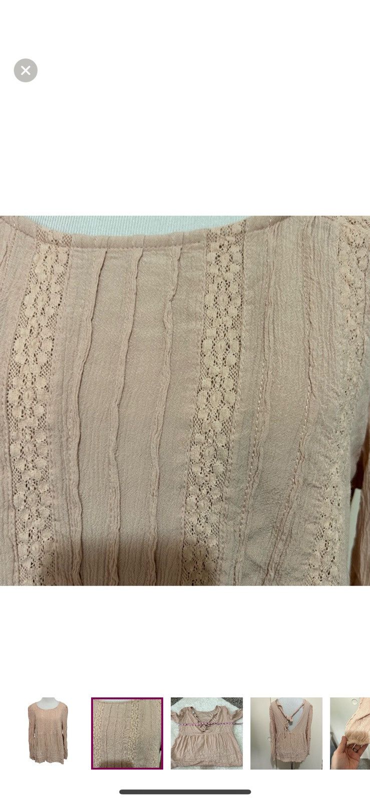 American Eagle Outfitters American eagle outfitters medium blush pink peasant blouse Size M / US 6-8 / IT 42-44 - 4 Thumbnail