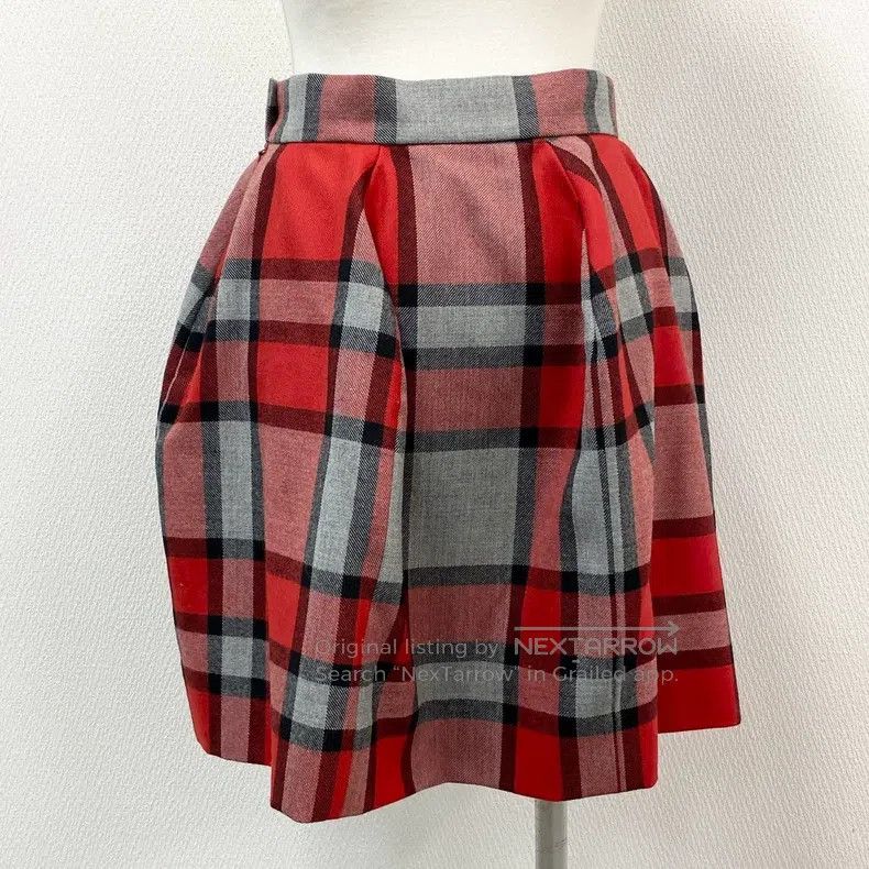 Vivienne Westwood Vivienne Westwood British Red Plaid Woolen Half Skirt Jenn Size 27" / US 4 / IT 40 - 2 Thumbnail