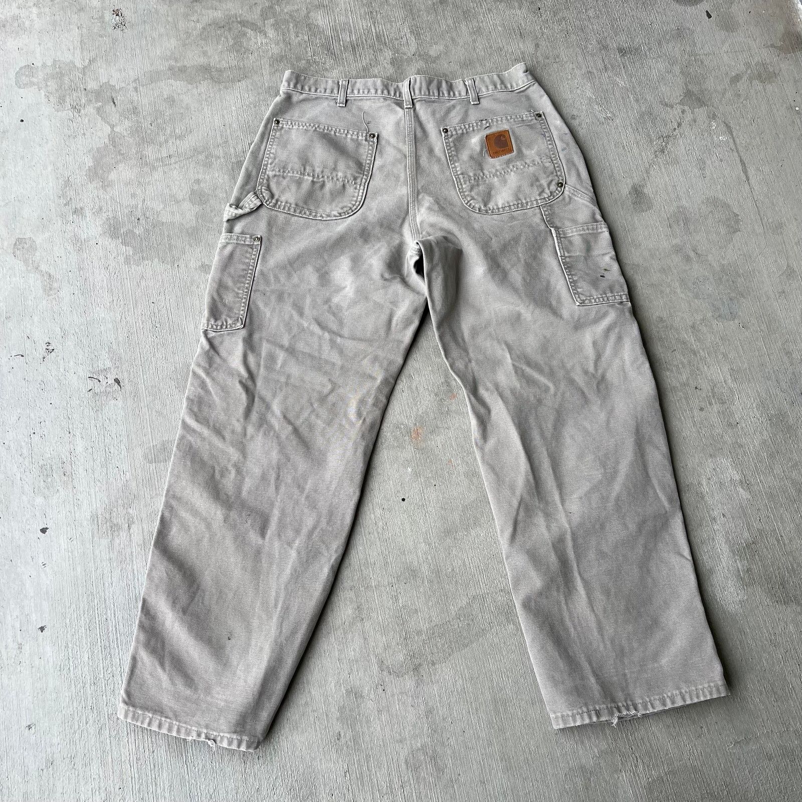 Carhartt × Vintage Carhartt DES gray double knee work wear carpenter pants Size US 33 - 5 Thumbnail