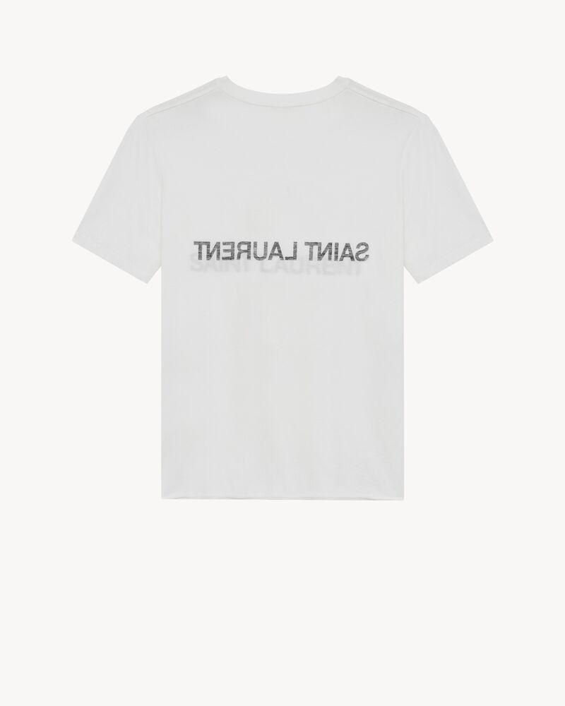 Saint Laurent Paris o1b1hav111125 Cotton T-Shirt in White Size XL / US 12-14 / IT 48-50 - 2 Thumbnail