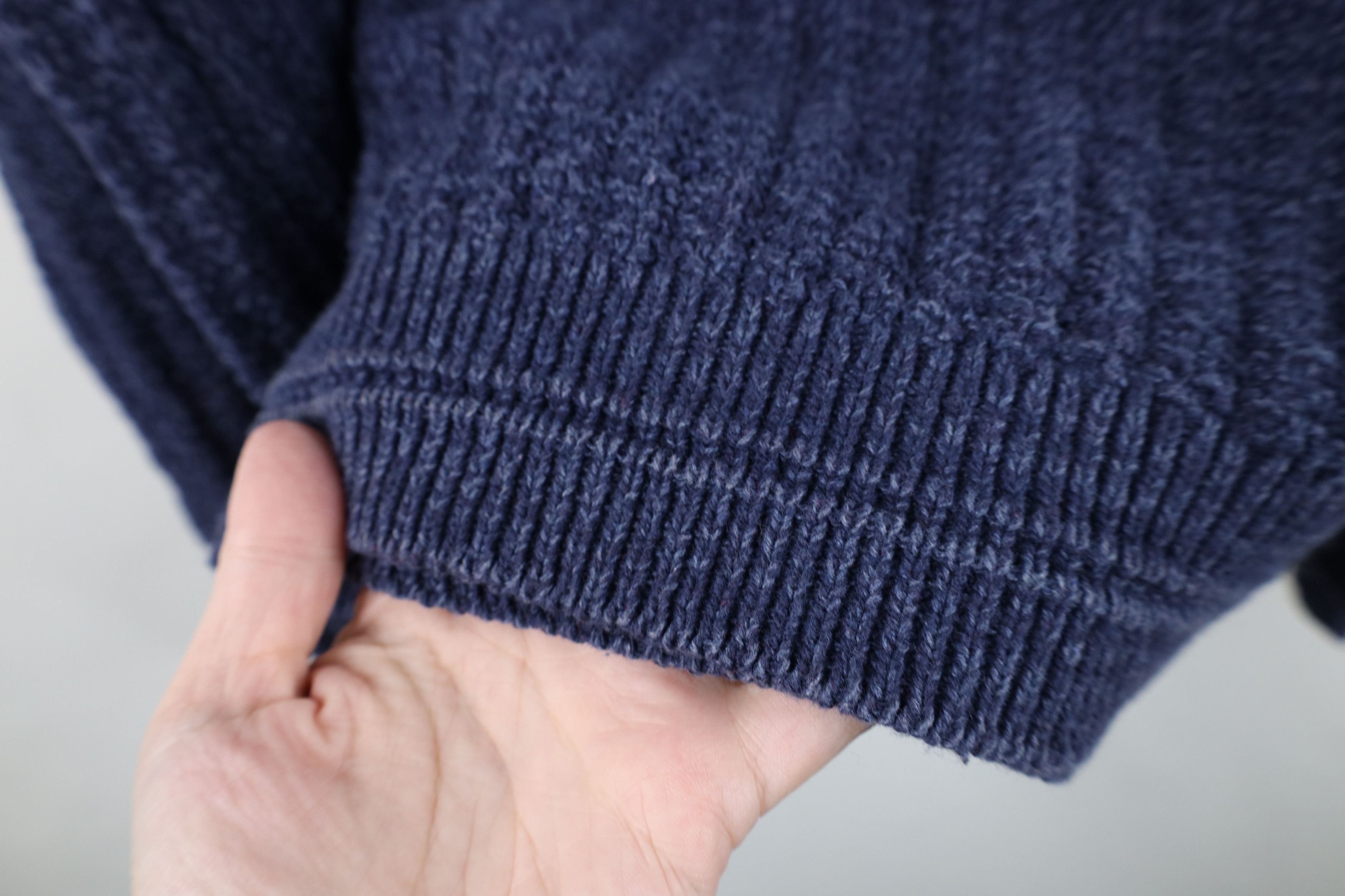 Vintage Vintage 90s Streetwear Cotton Ribbed Knit Sweater Blue USA Size US XL / EU 56 / 4 - 7 Thumbnail
