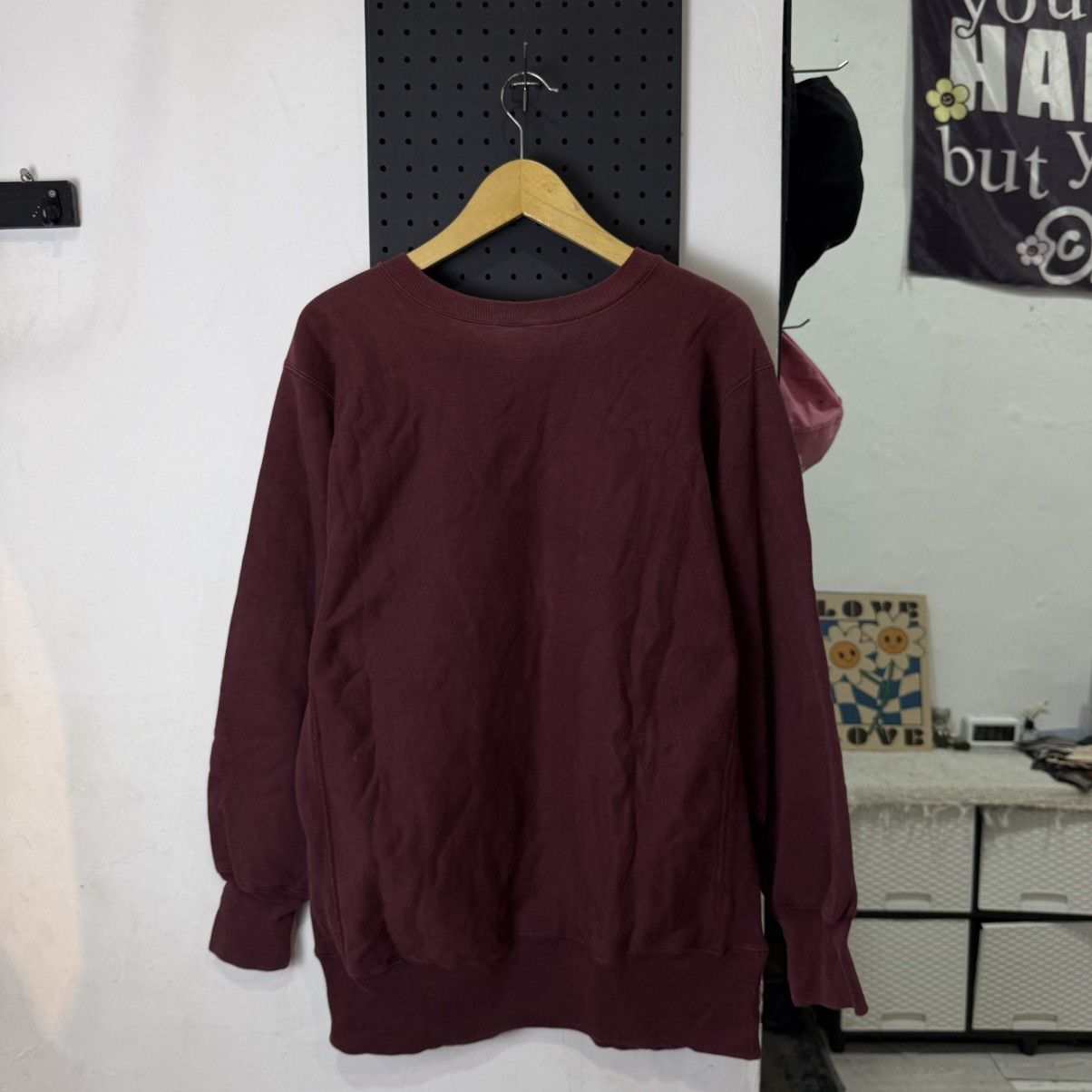 Champion Vintage CHAMPION reverse weave maroon logo sweatshirt Size US XL / EU 56 / 4 - 3 Thumbnail