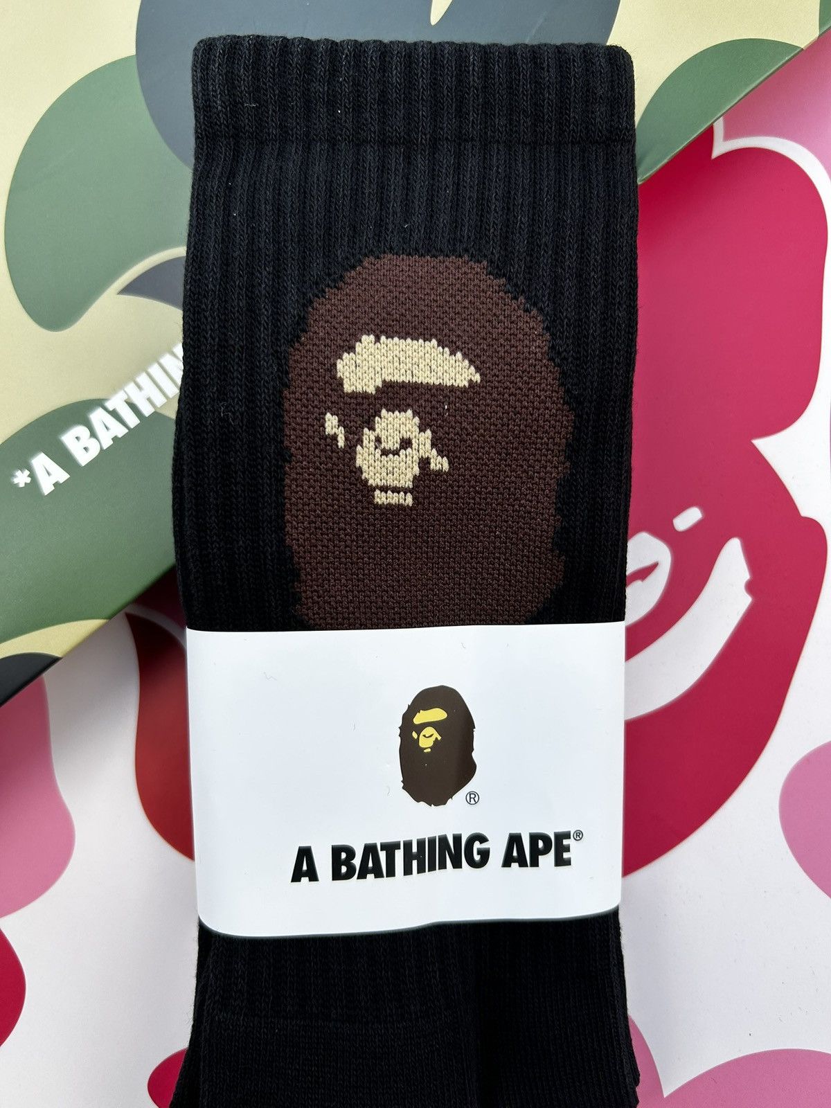 Bape A BATHING APE BALLOON YARN APE HEAD SOCKS Size ONE SIZE - 2 Thumbnail