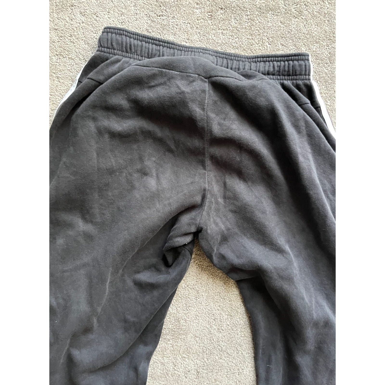 Adidas Adidas Sweatpants Black Solid Logo Mens Small 28in Inseam ClimaCool Fleece Activewear Pants Mens Size US 29 - 4 Thumbnail