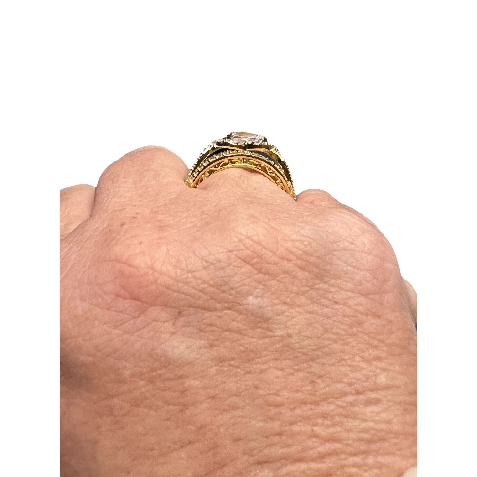 Other Palm Beach Jewelry Ring Gold Tone CZ Engagement Wedding Cock Size ONE SIZE - 4 Thumbnail