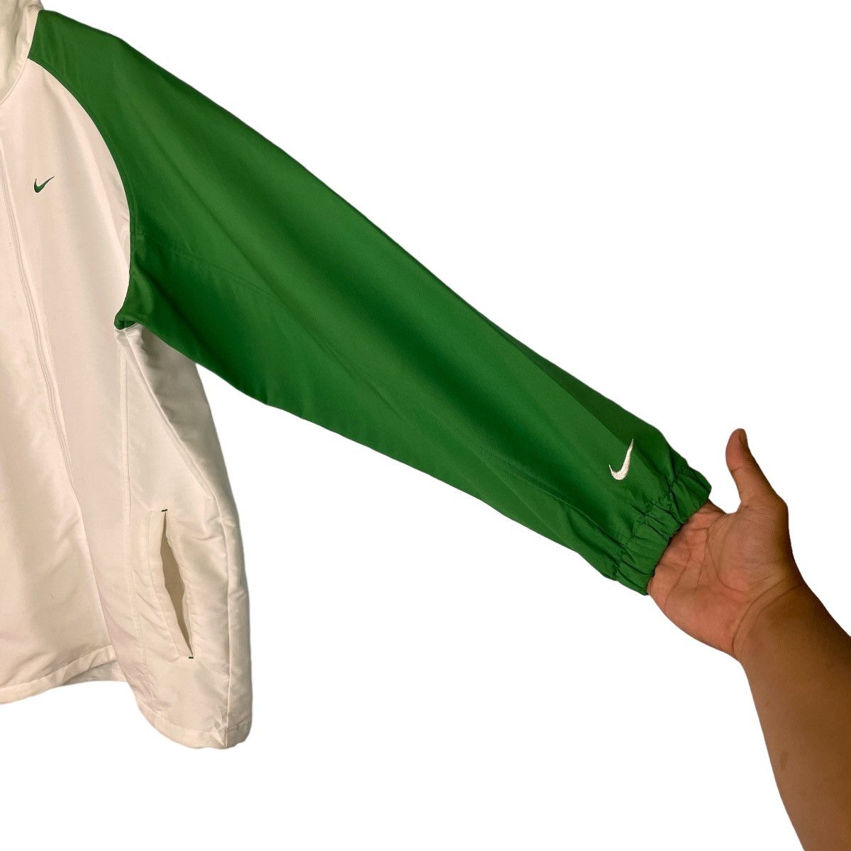 Nike 🔥LAST PRICE🔥 Nike Rare Green White Zipper Windbreaker Size US L / EU 52-54 / 3 - 10 Thumbnail