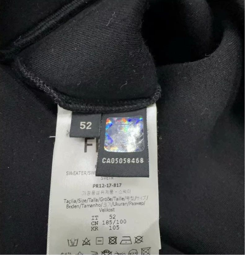 Fendi Fendi Black long-sleeved sweatshirt Size US L / EU 52-54 / 3 - 2 Thumbnail