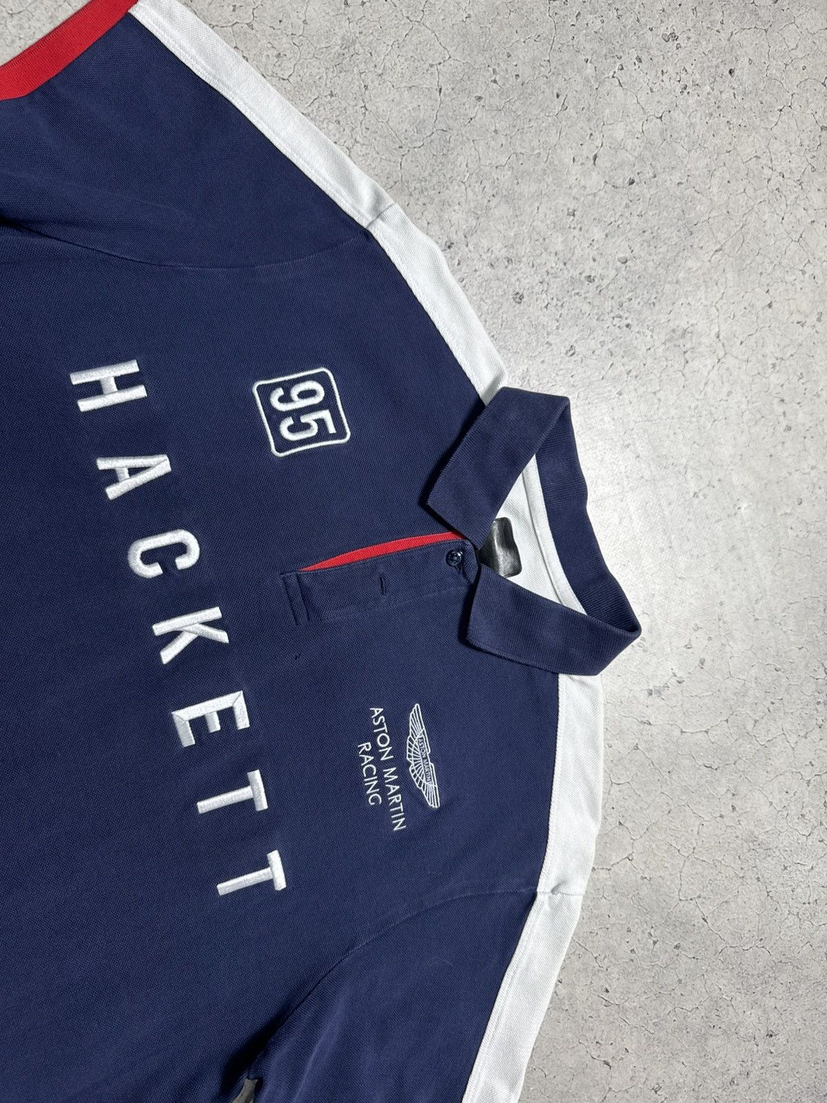 Hackett Hackett Aston Martin Racing #95 Vintage Polo Shirt Size US L / EU 52-54 / 3 - 4 Thumbnail