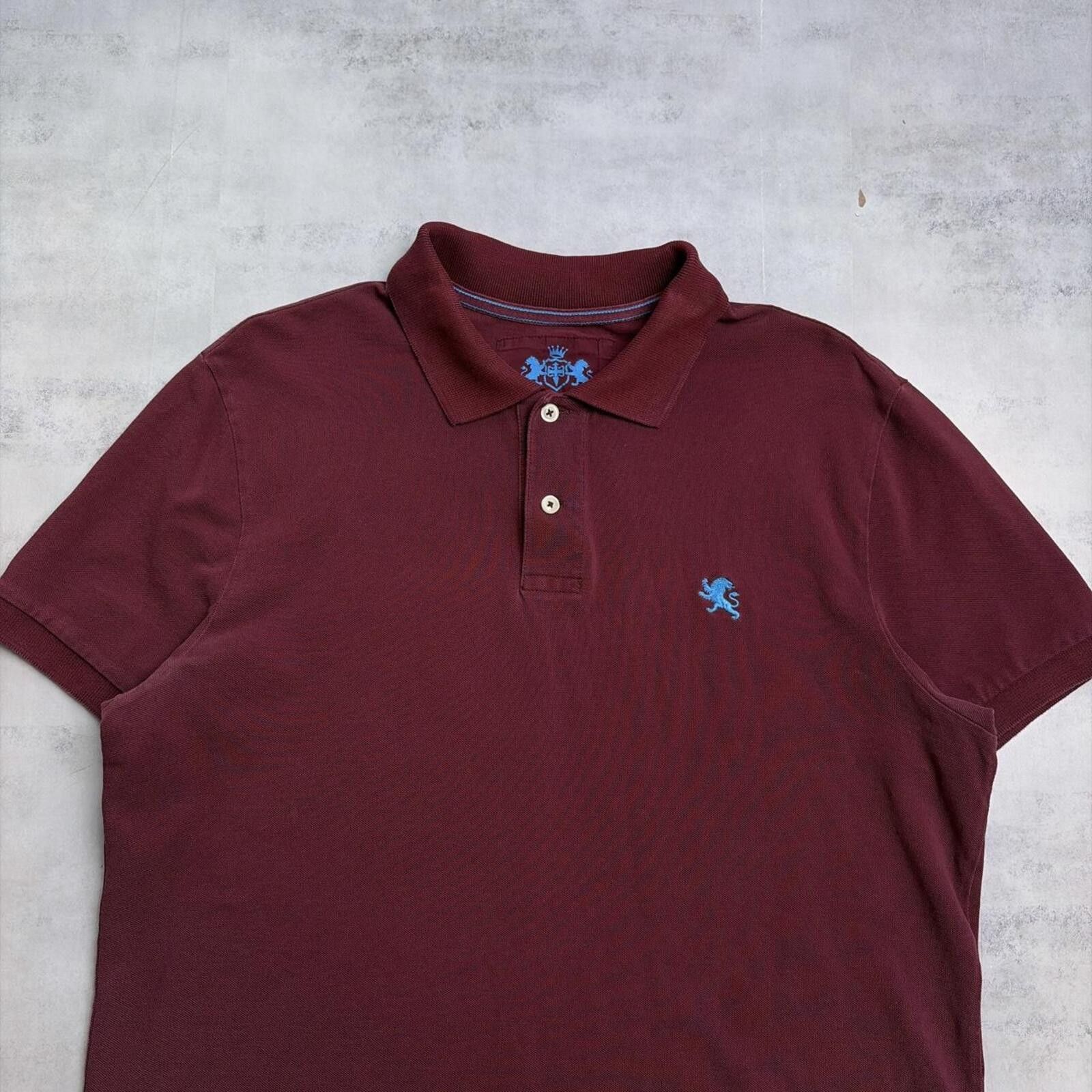 Express Y2K Burgundy Express Grunge Polo Shirt Size US L / EU 52-54 / 3 - 3 Thumbnail