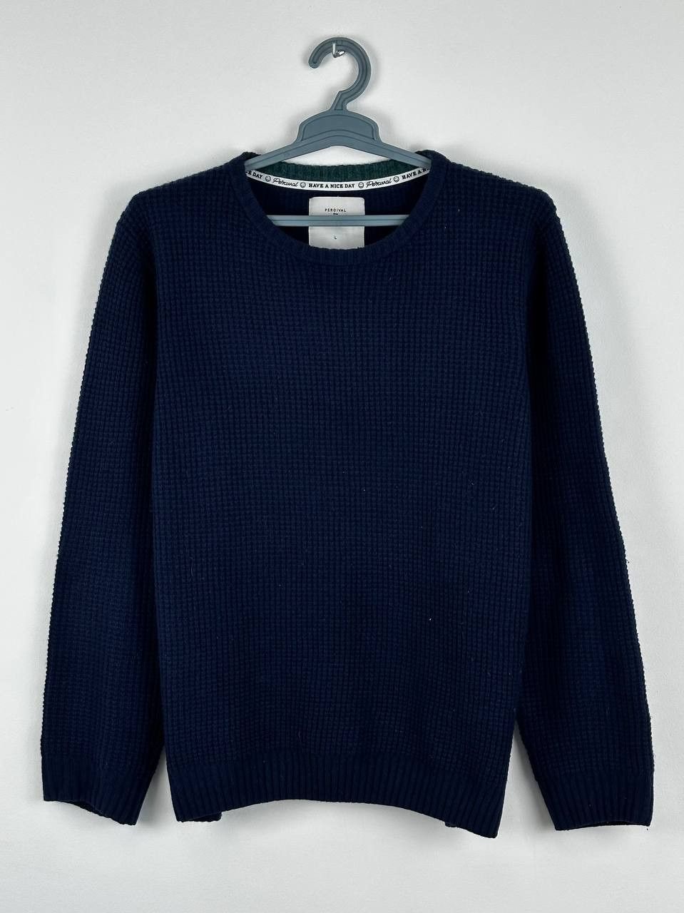 Percival Percival Casual Wool Blue Sweater Size L Size US L / EU 52-54 / 3 - 1 Thumbnail